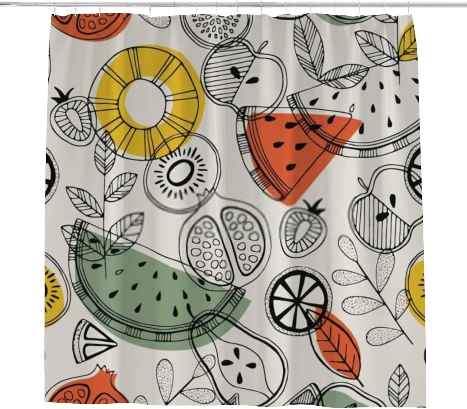 Hapuxt 60x72 Waterproof Shower Curtain with 12 Hooks