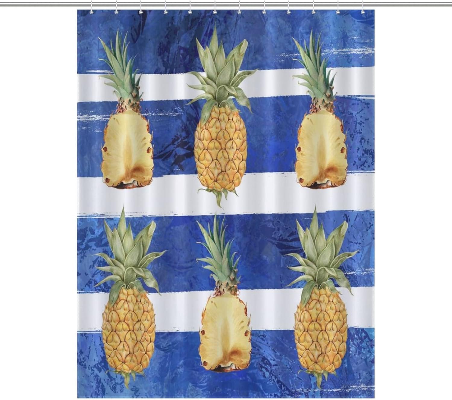 Sweet Natural Food Shower Curtain with 12 Hooks for Bathtubs