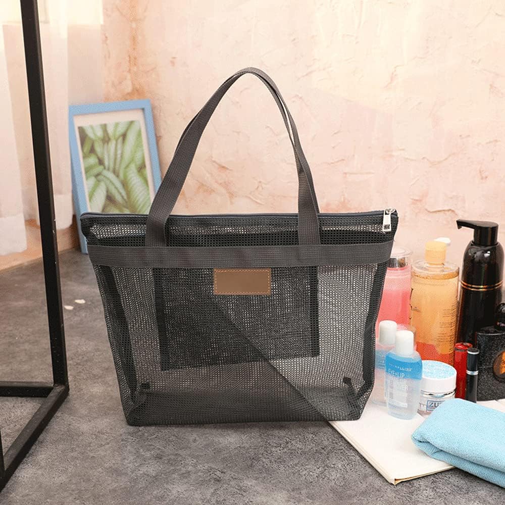 Pebipoo 2 Mesh Shower Caddy Bags with Zipper and Inner Pocket