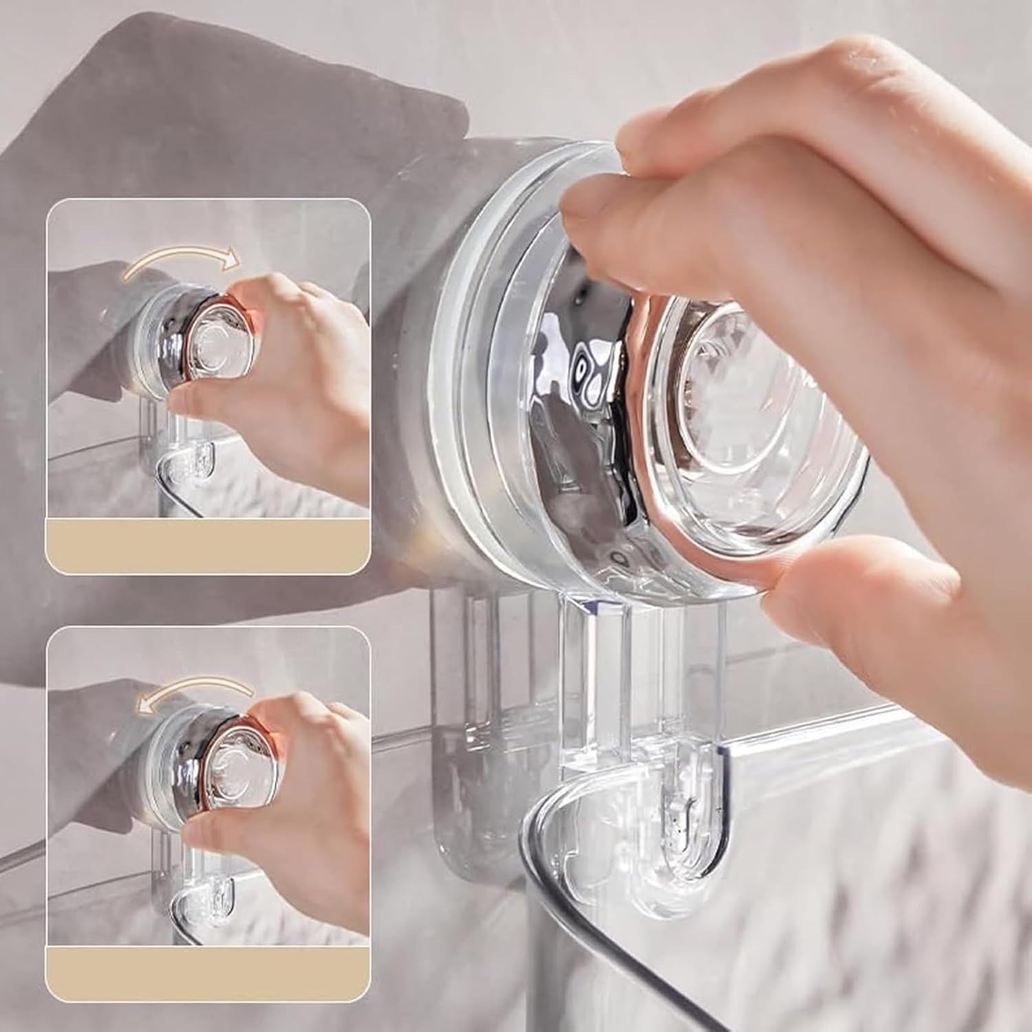 Nest Grip Suction Cup Shelf - Glacier Pattern Design