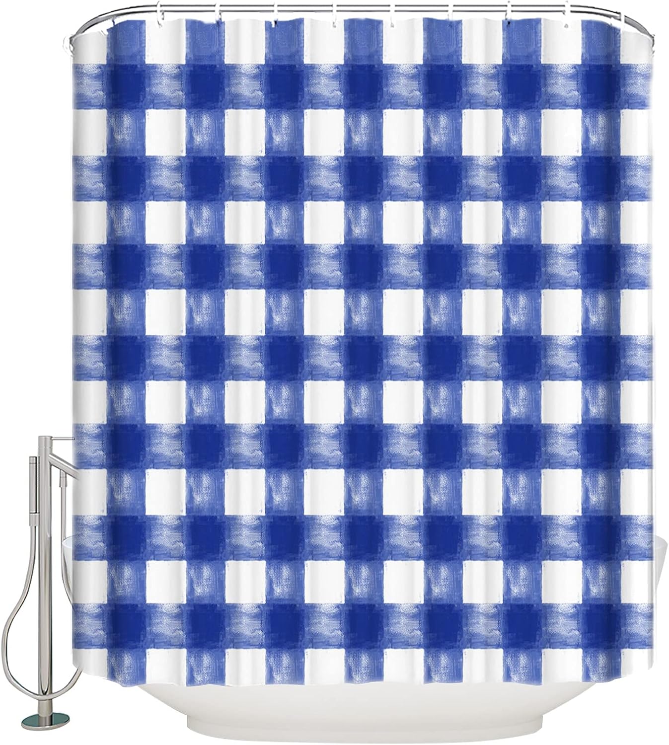 Savannan Shower Curtain Set with 12 Hooks and Water Repellent Fabric