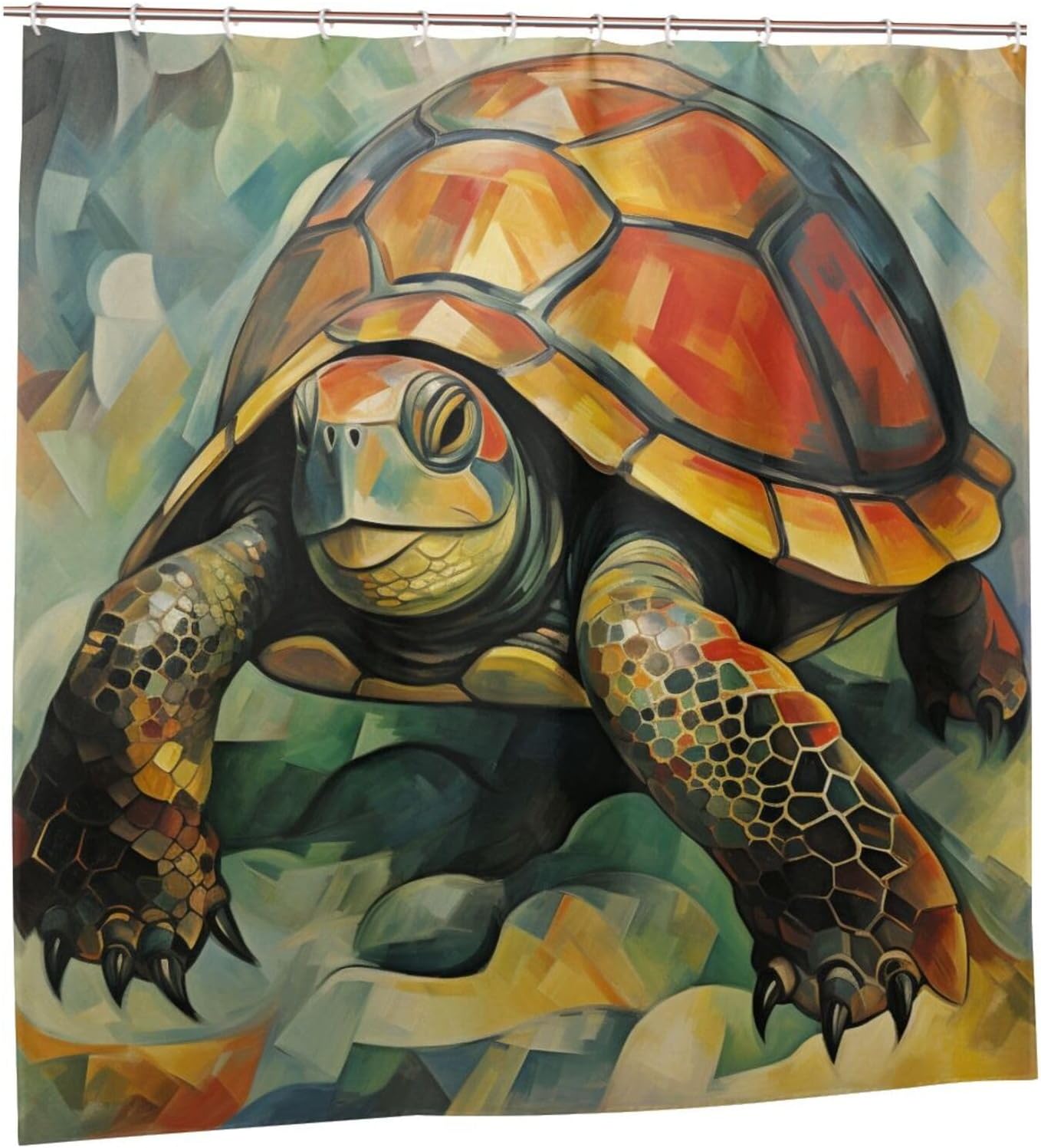 DAOWANGZUO Sea Turtle Shower Curtain Set