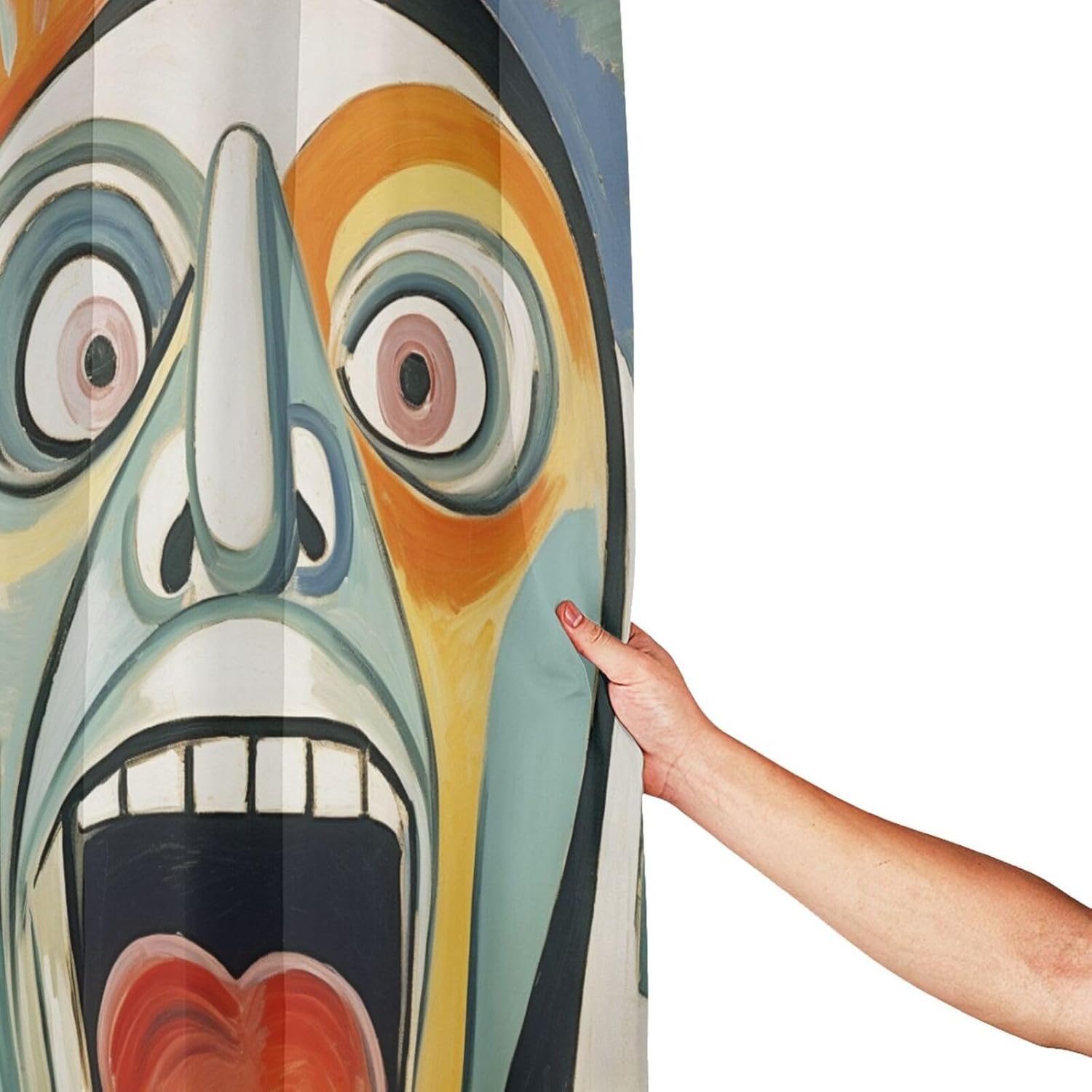 Laughing Boy Shower Curtain Set with 12 Hooks 72x72in