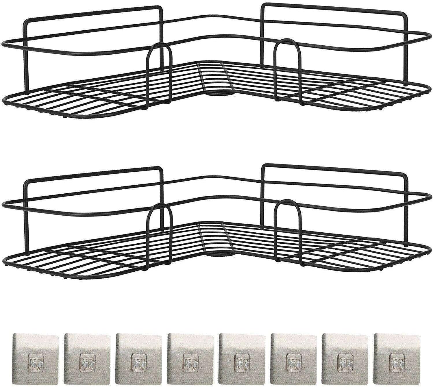 FINANCIALLY LIT 2Pack Corner Shower Caddy Shelves