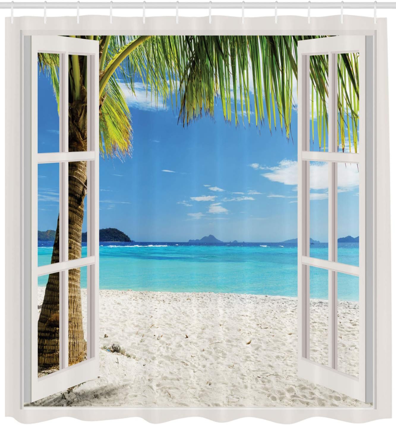Ambesonne Turquoise Shower Curtain Set 69x70