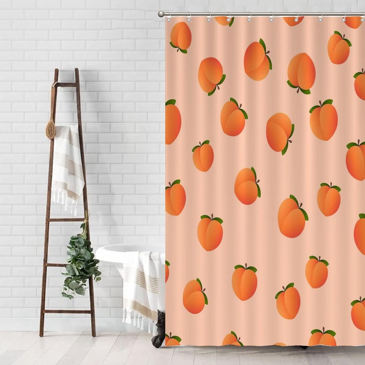 Funny Fruit Shower Curtain Liner Set with Hooks 1