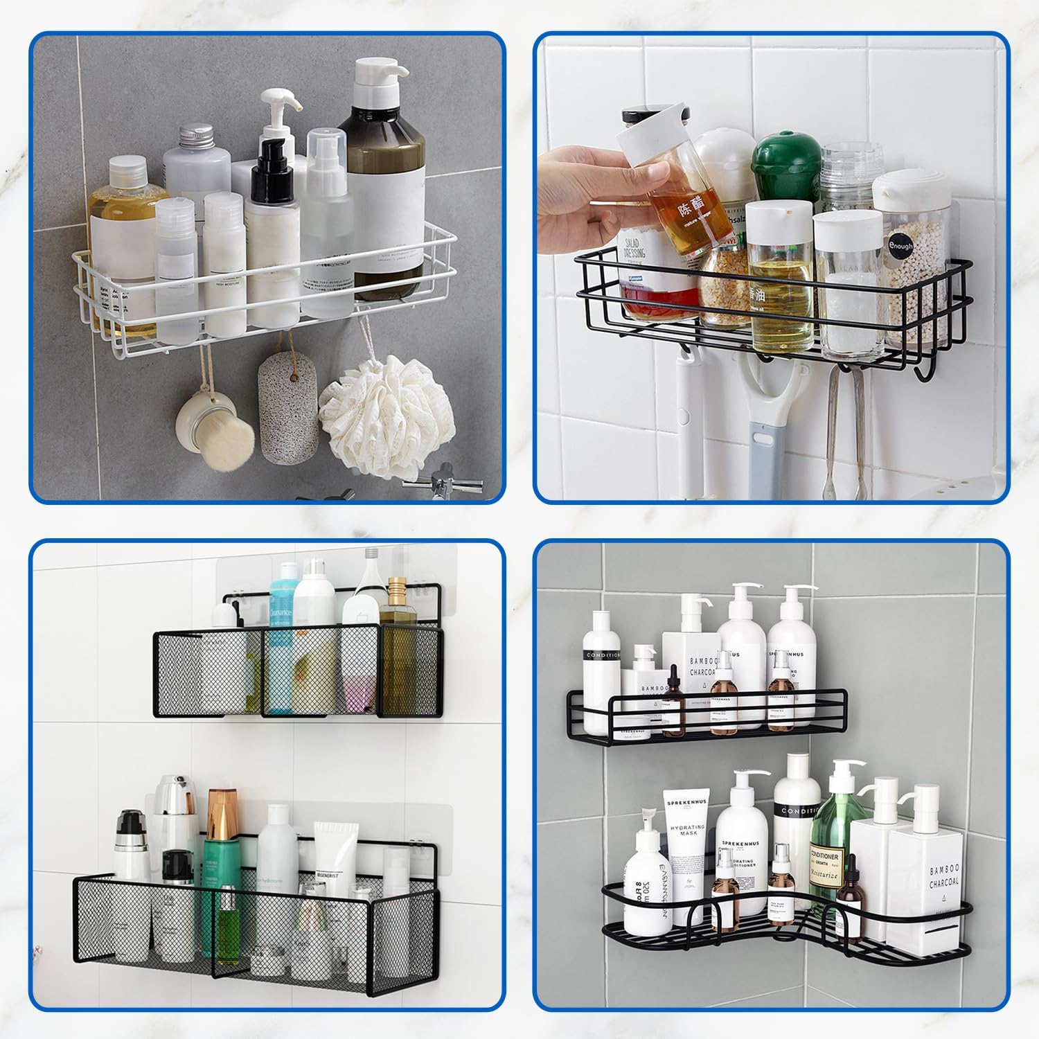 KNCLUX 2 Pcs Adhesive Shower Caddy Replacement 1