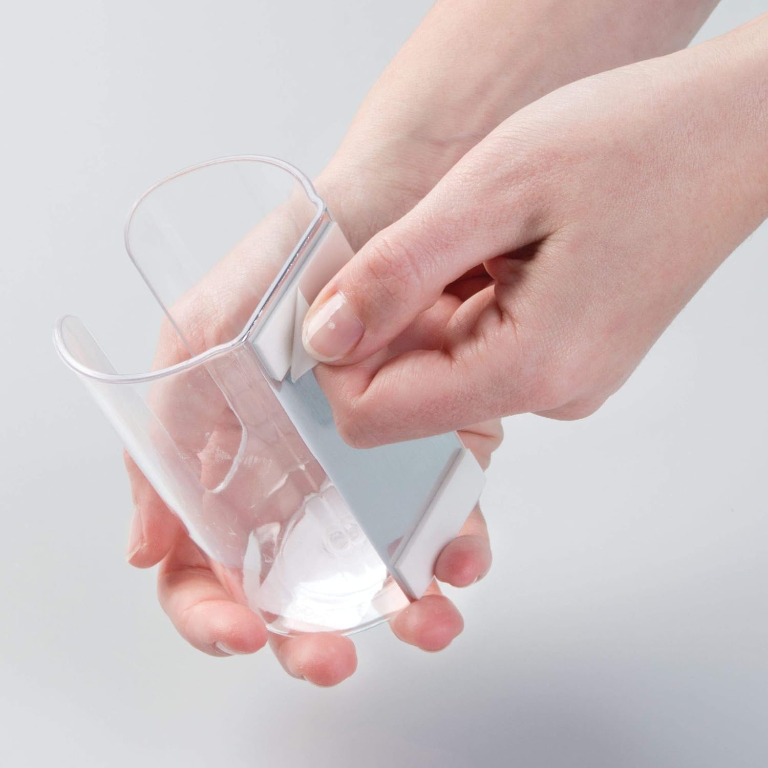 InterDesign iDesign AFFIXX Plastic Adhesive Cup Dispenser for Bathroom