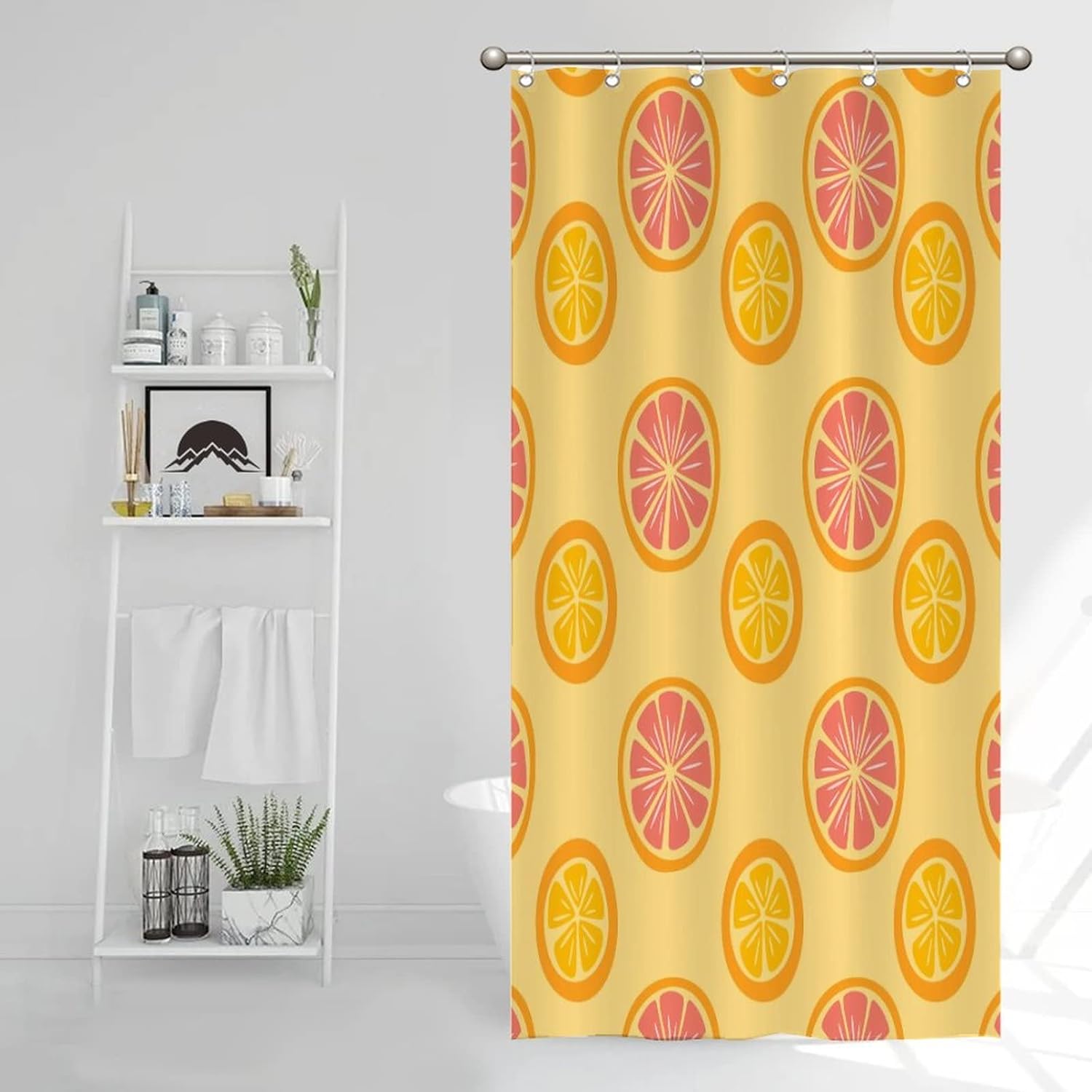 Fresh Fruit Shower Curtain Liner 35x71 Lemon Pattern