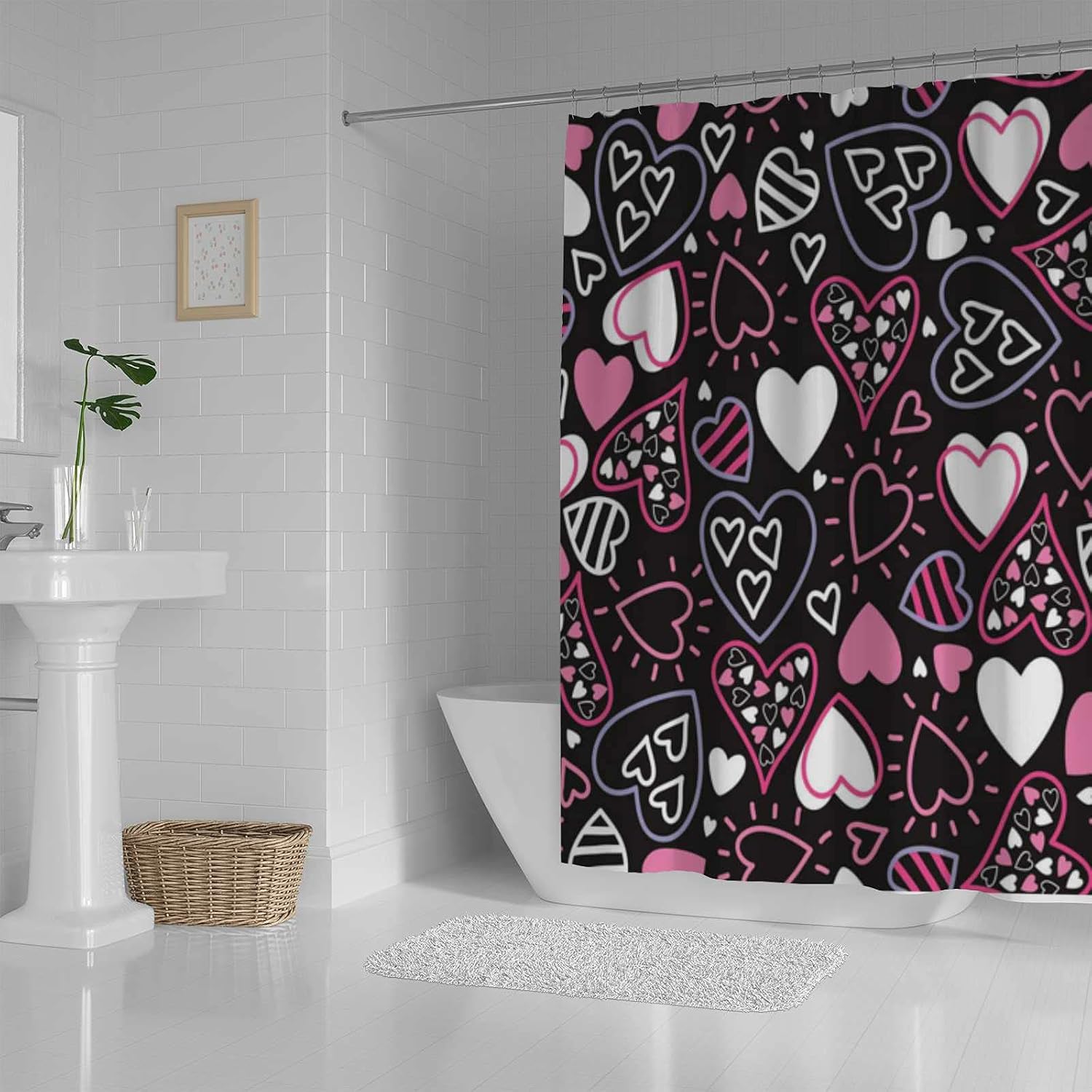 CHIGUA Waterproof Shower Curtain Set with Hooks