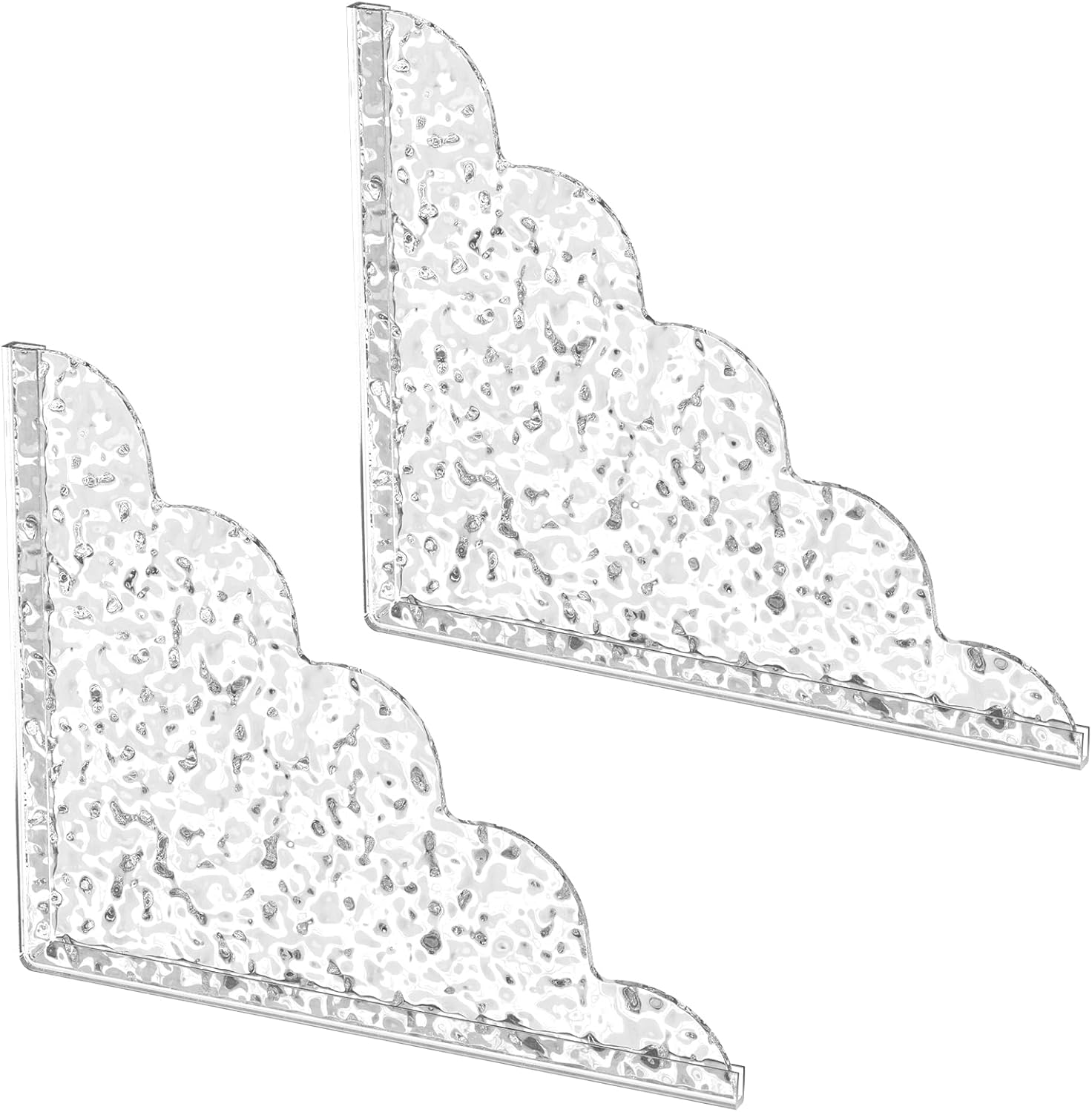 2Pcs Acrylic Shower Splash Guards with Silicone Base 1