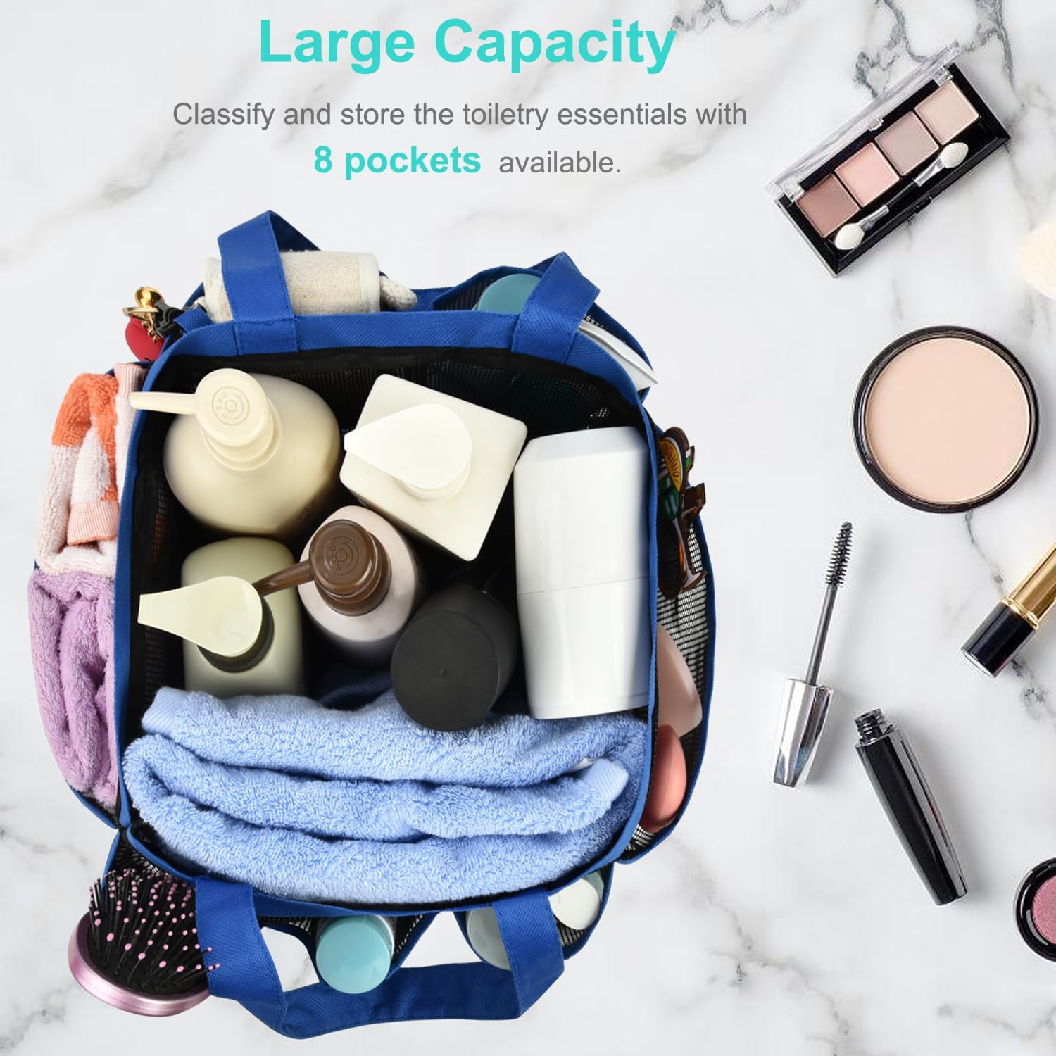 Haundry Mesh Shower Caddy Tote - Large Dorm Organizer