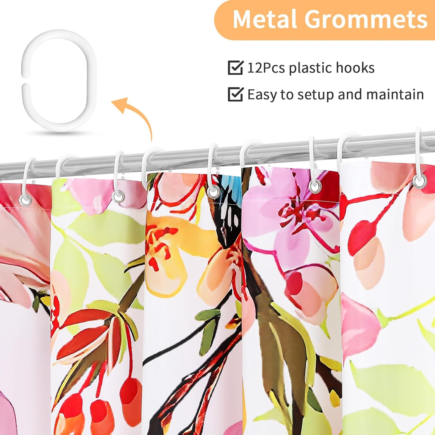 Gibelle Small Stall Shower Curtain 36x72 with Hooks