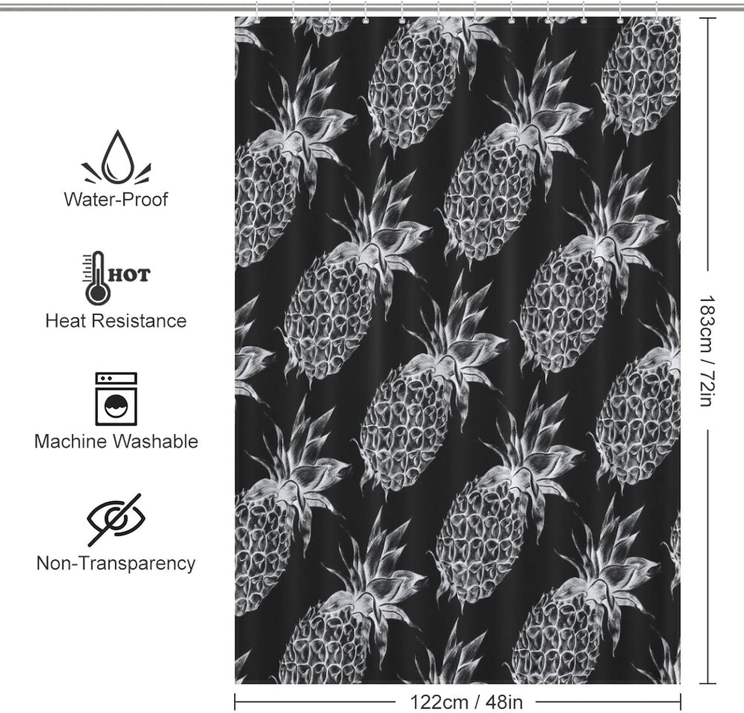 Sweet Natural Food Shower Curtain Lemon Summer Fruit