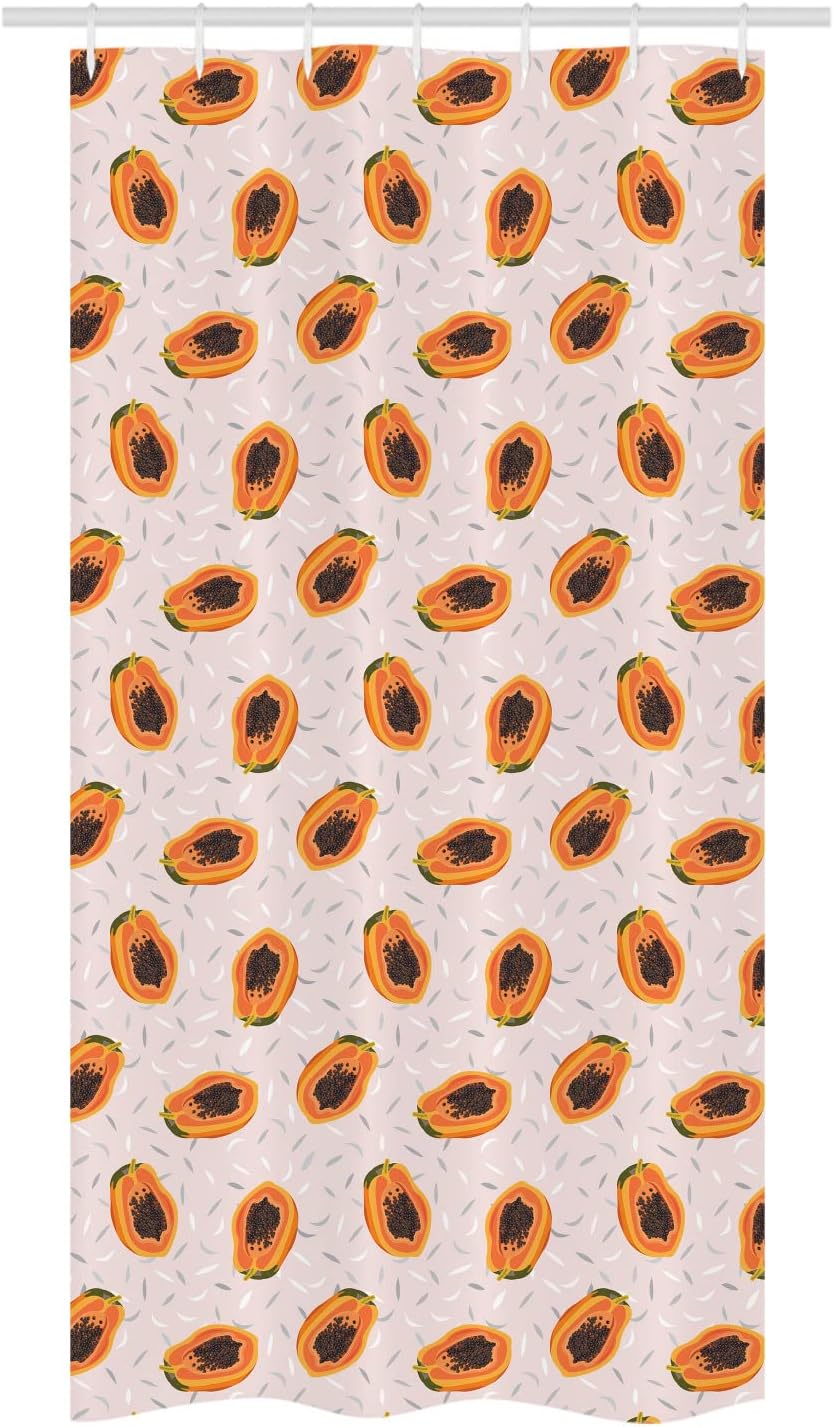 Ambesonne Pink and Grey Stall Shower Curtain Set