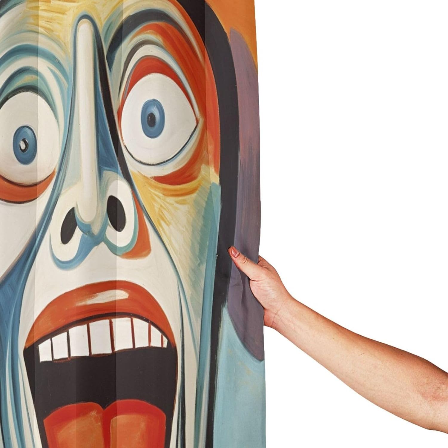 Laughing Boy Shower Curtain Set with 12 Hooks 72x72in 1