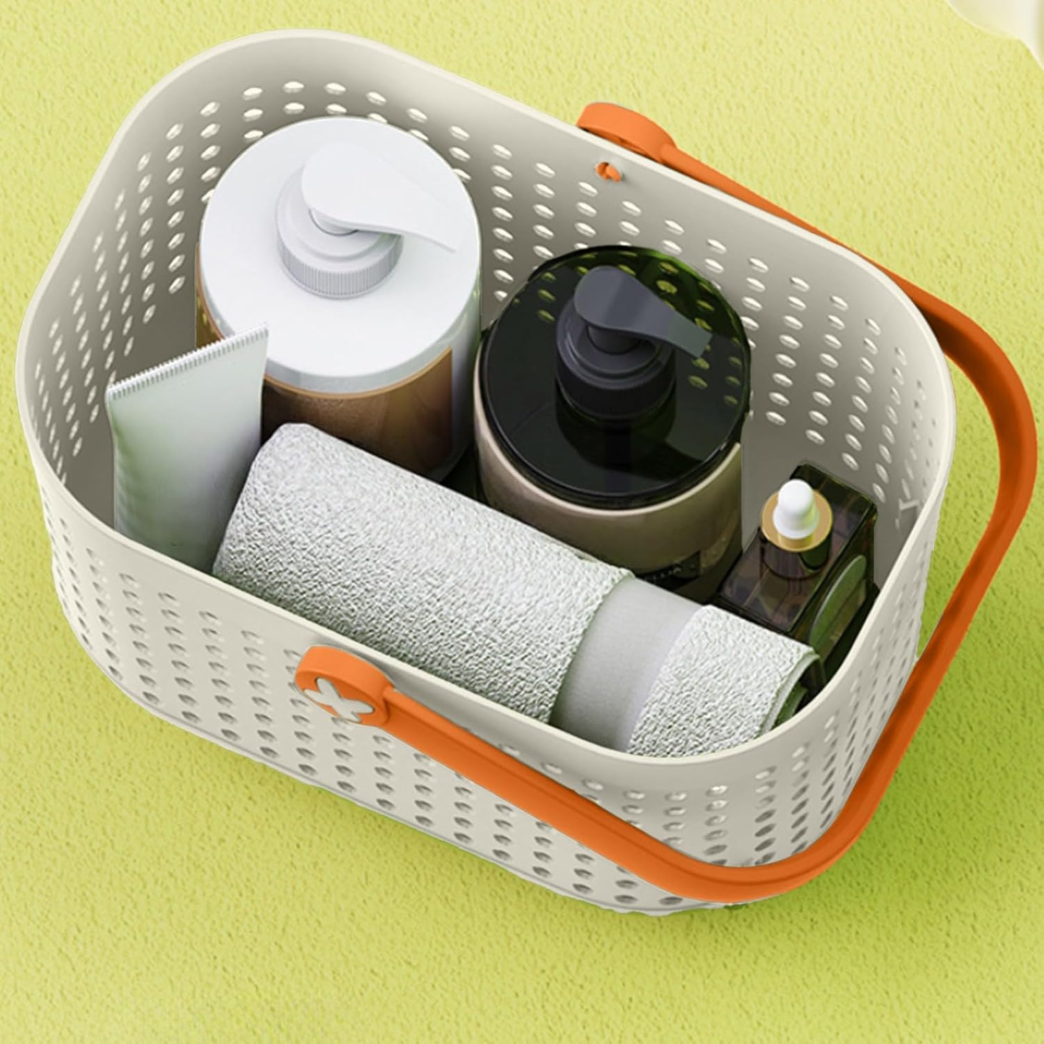 Durable Plastic Shower Caddy Basket with Handle