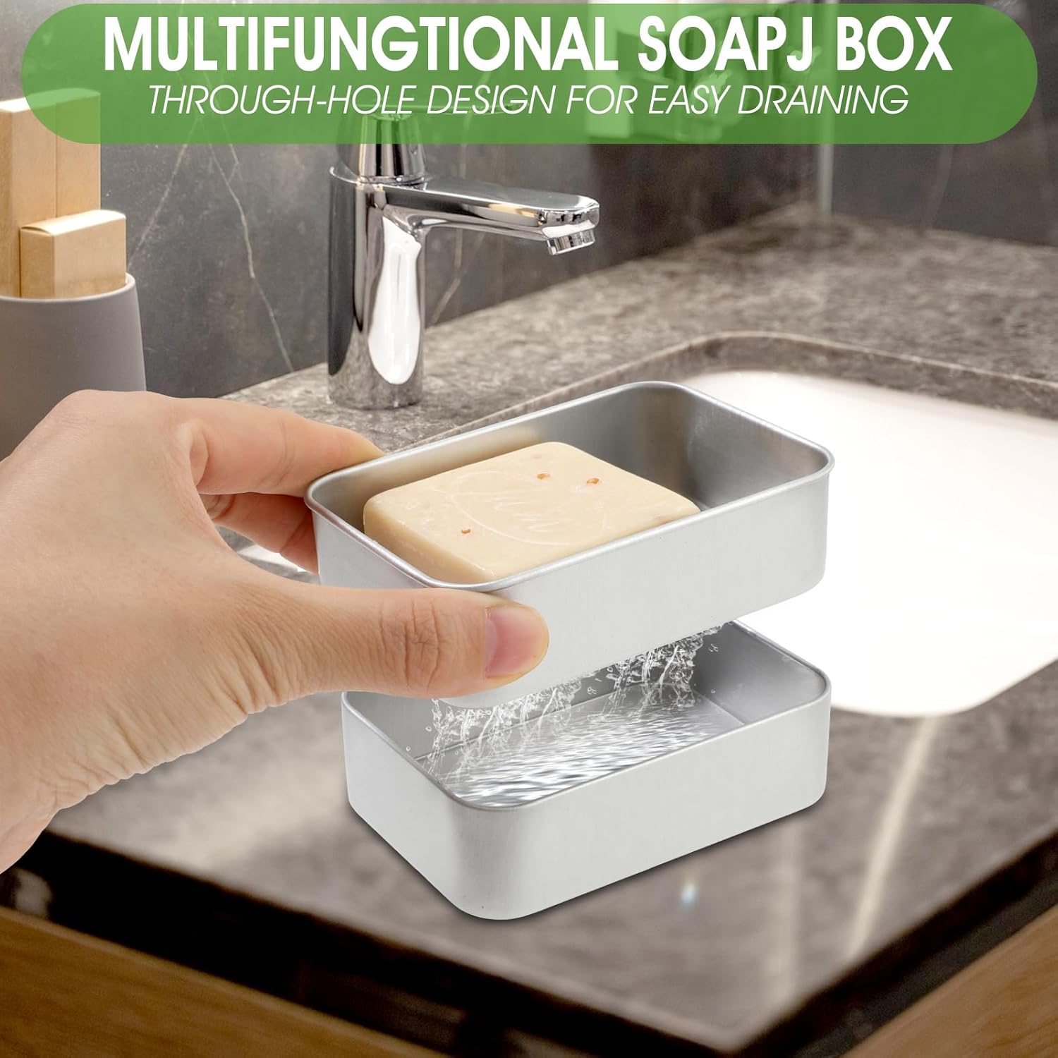 Ouligay Metal Soap Box - Durable Bar Soap Holder for Home and Travel
