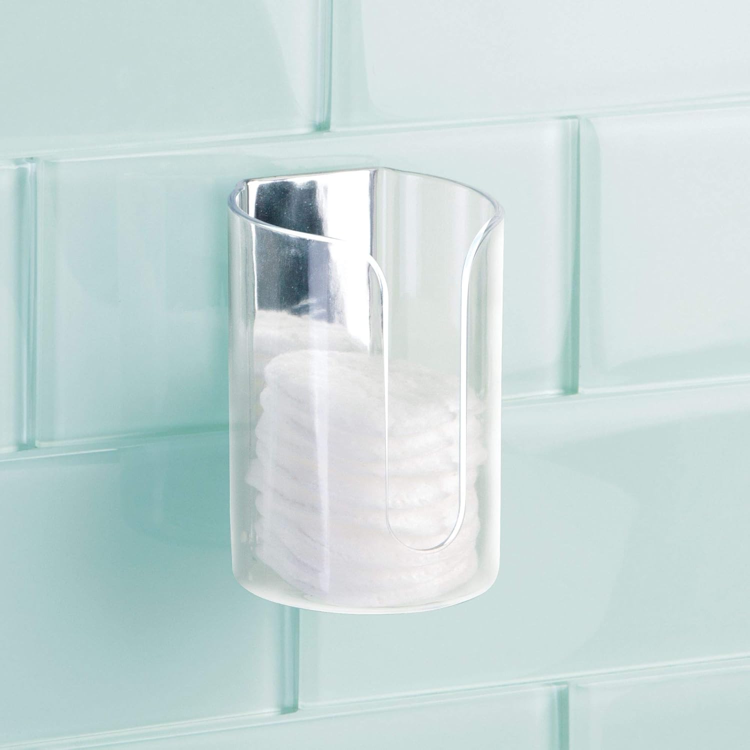 InterDesign iDesign AFFIXX Plastic Adhesive Cup Dispenser for Bathroom