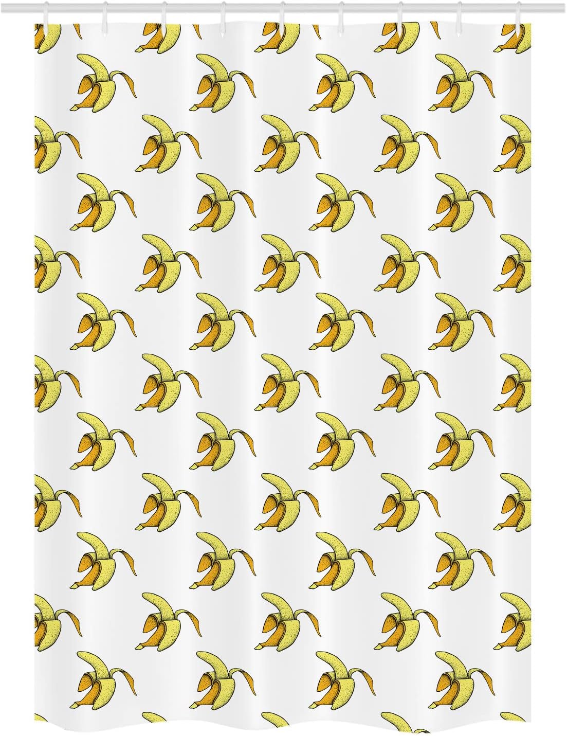 Ambesonne Banana Stall Shower Curtain Set with Hooks