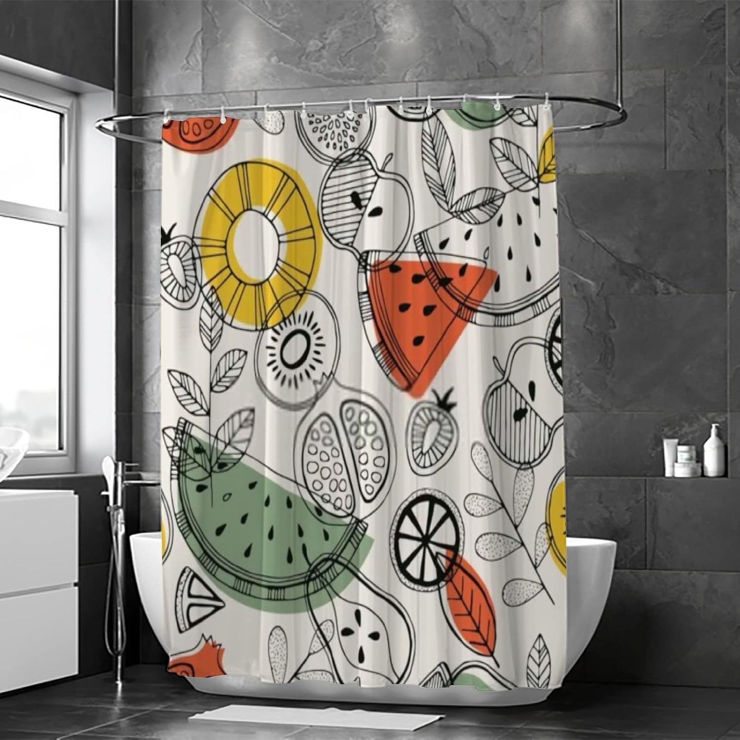 Hapuxt 60x72 Waterproof Shower Curtain with 12 Hooks