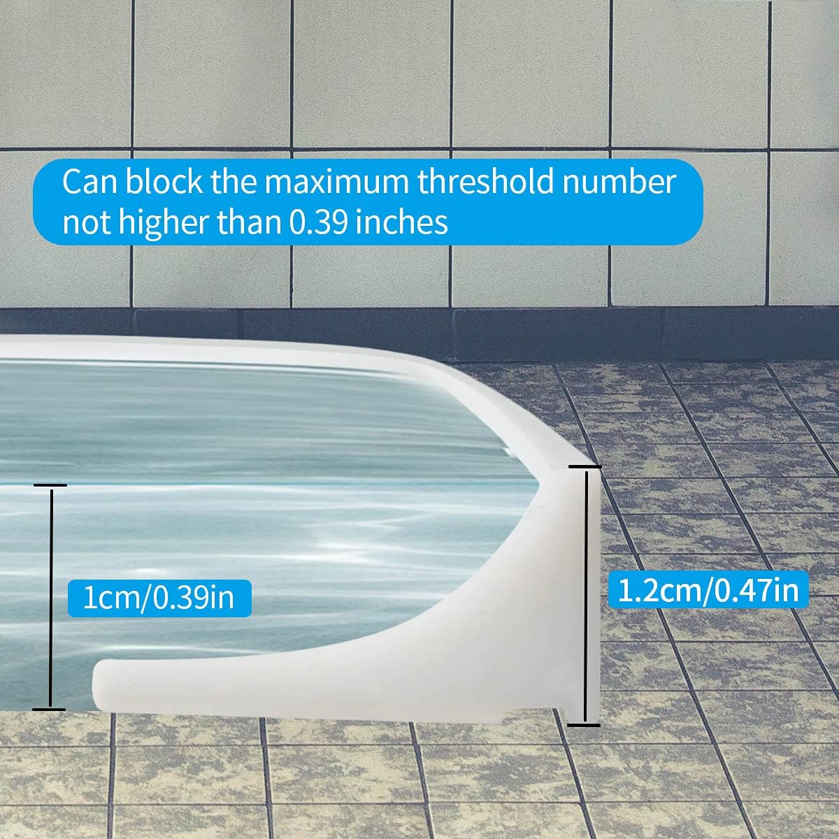 39 Inch Self-Adhesive Water Barrier for Sink and Shower