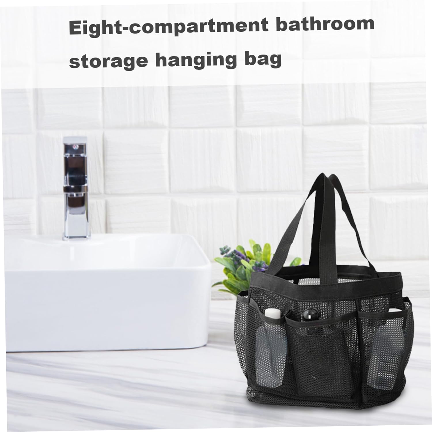 Mesh Shower Caddy Bag 8-Pocket Portable and Lightweight