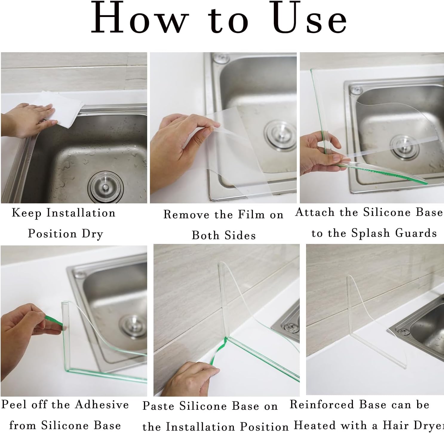 Zisqerts Acrylic Shower Splash Guard Set