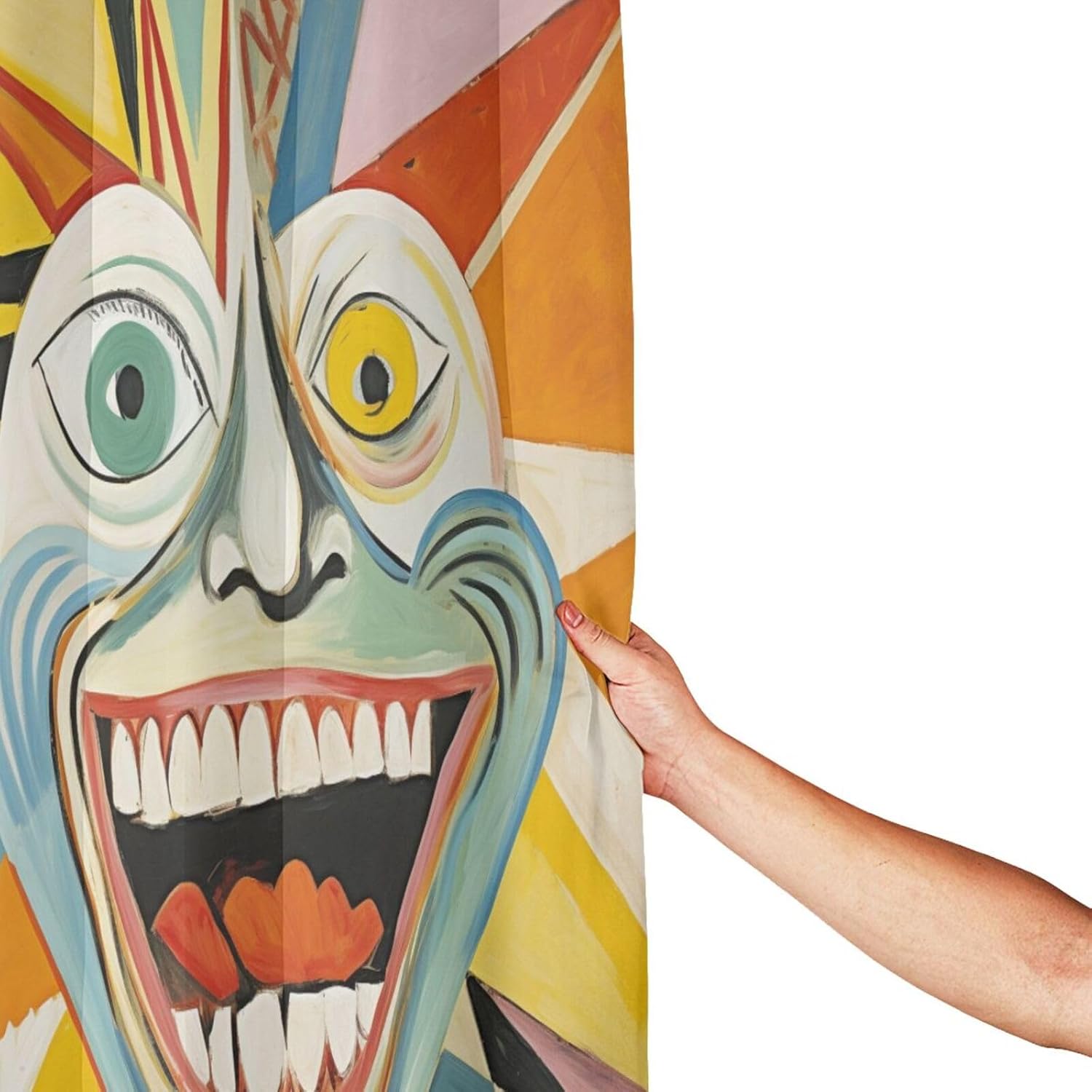 DAOWANGZUO Laughing Girl Shower Curtain Set 1