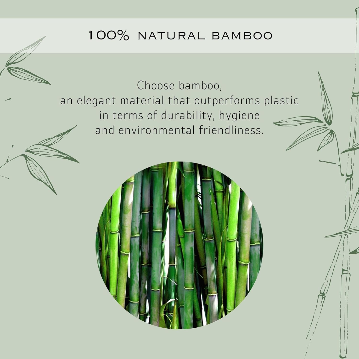 5-Piece Bamboo Bathroom Accessory Set