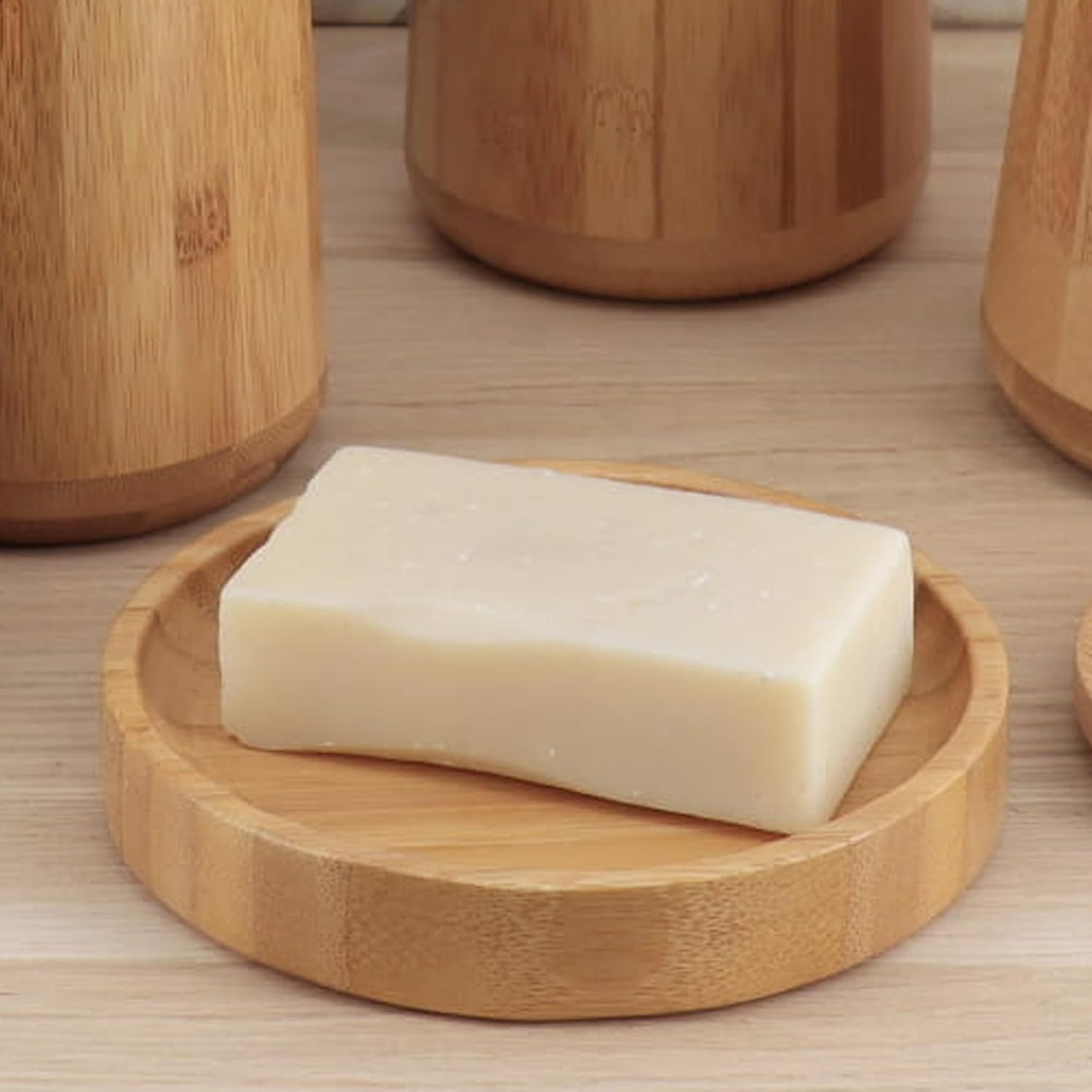 5-Piece Bamboo Bathroom Accessory Set