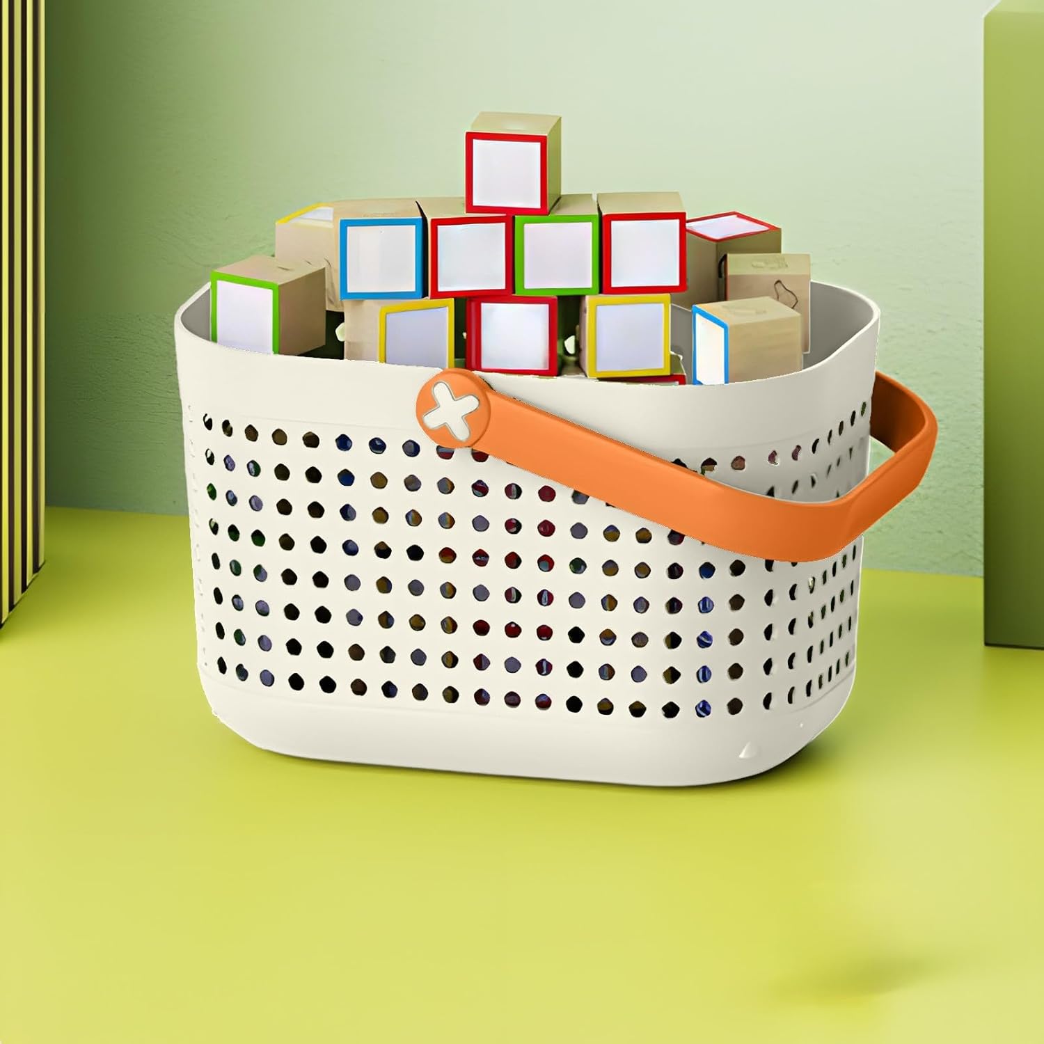 Durable Plastic Shower Caddy Basket with Handle
