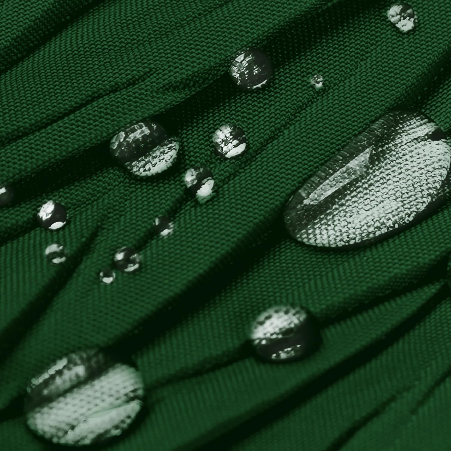 Dark Green Crumpled Texture Shower Curtain Set with Snap-in Liner