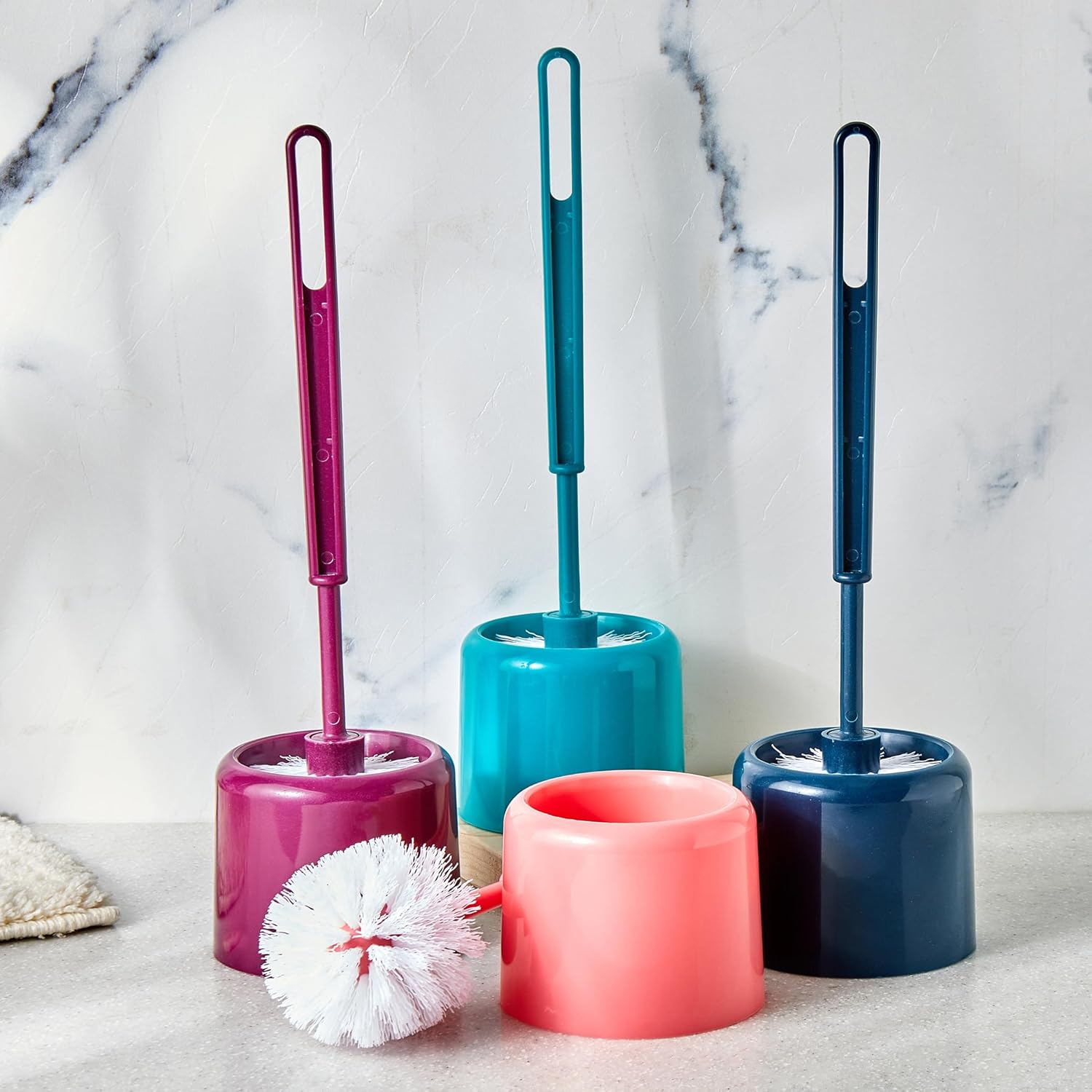 Home Centre Pacific Emery Polypropylene Toilet Brush with Holder