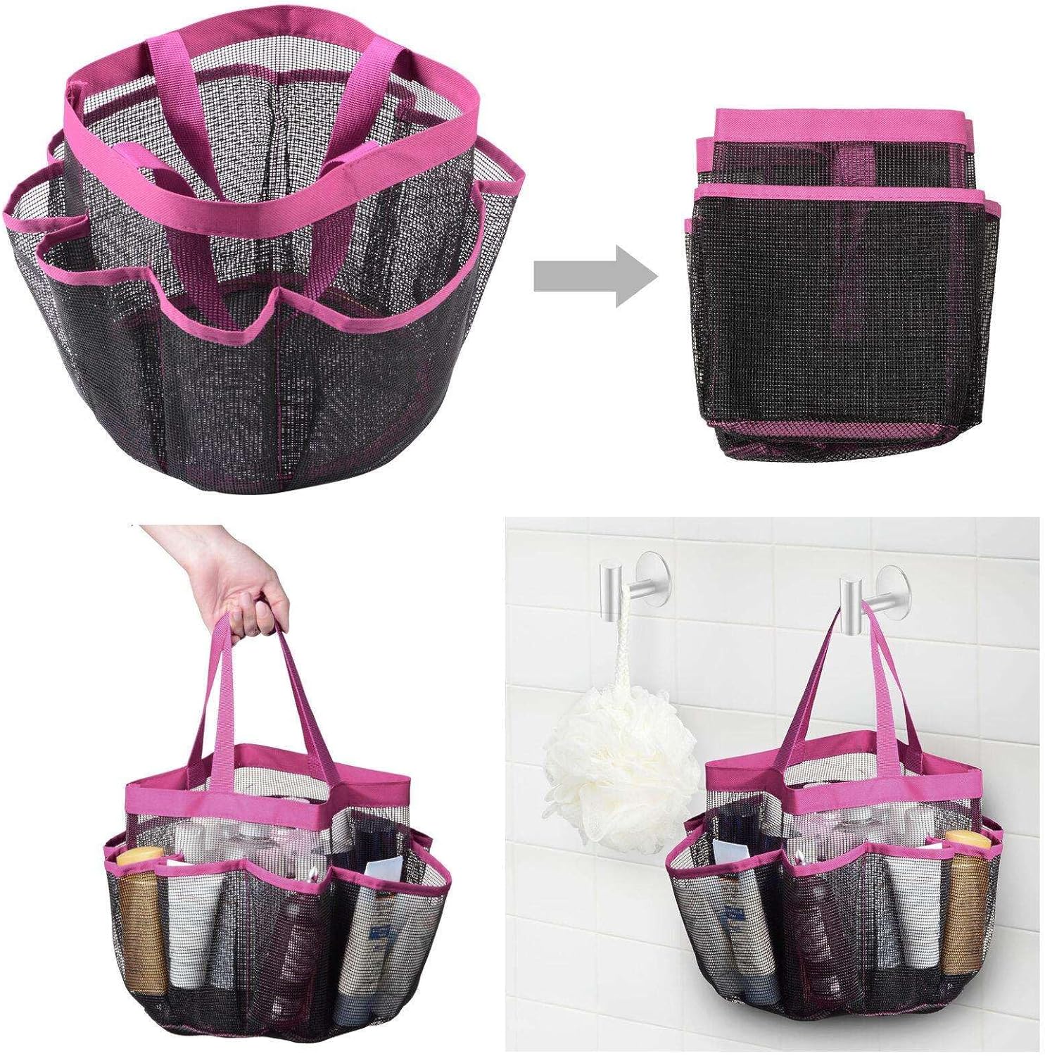 FINANCIALLY LIT LKOP 2 Pack Mesh Shower Caddy