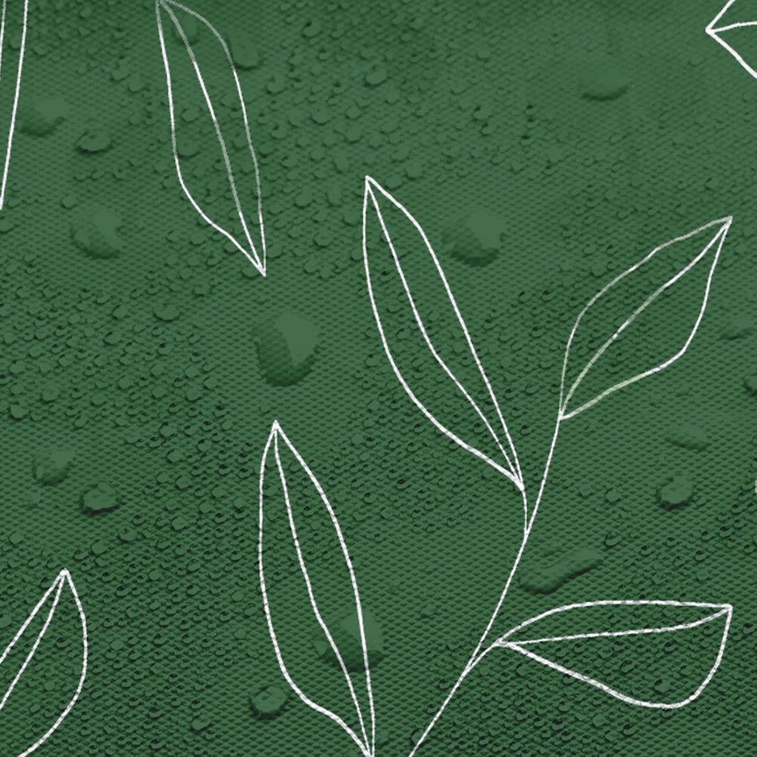 Qahing Green Plant Shower Curtain with Hooks