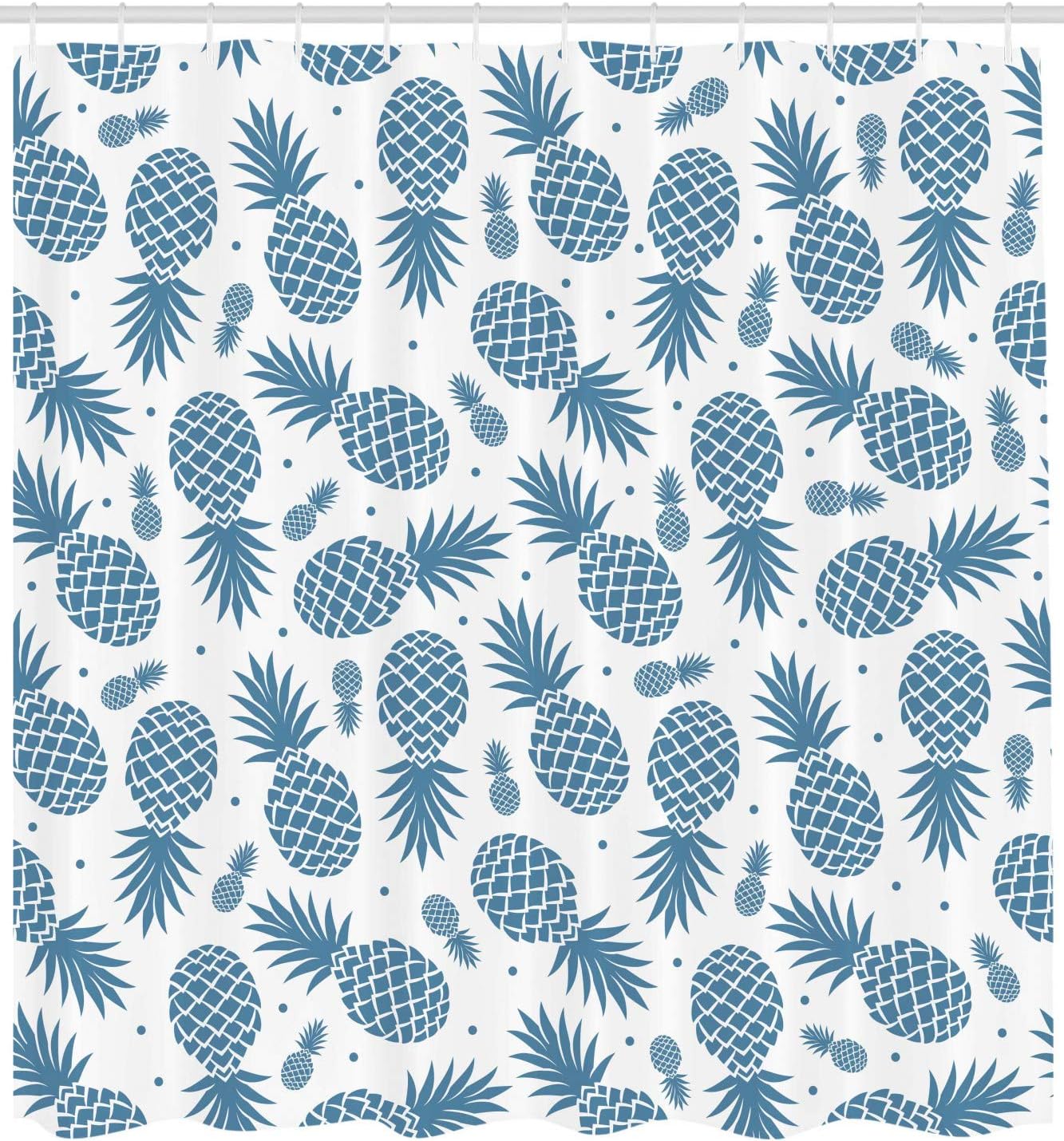 Ambesonne Pineapple Shower Curtain Set 69x70 with Hooks