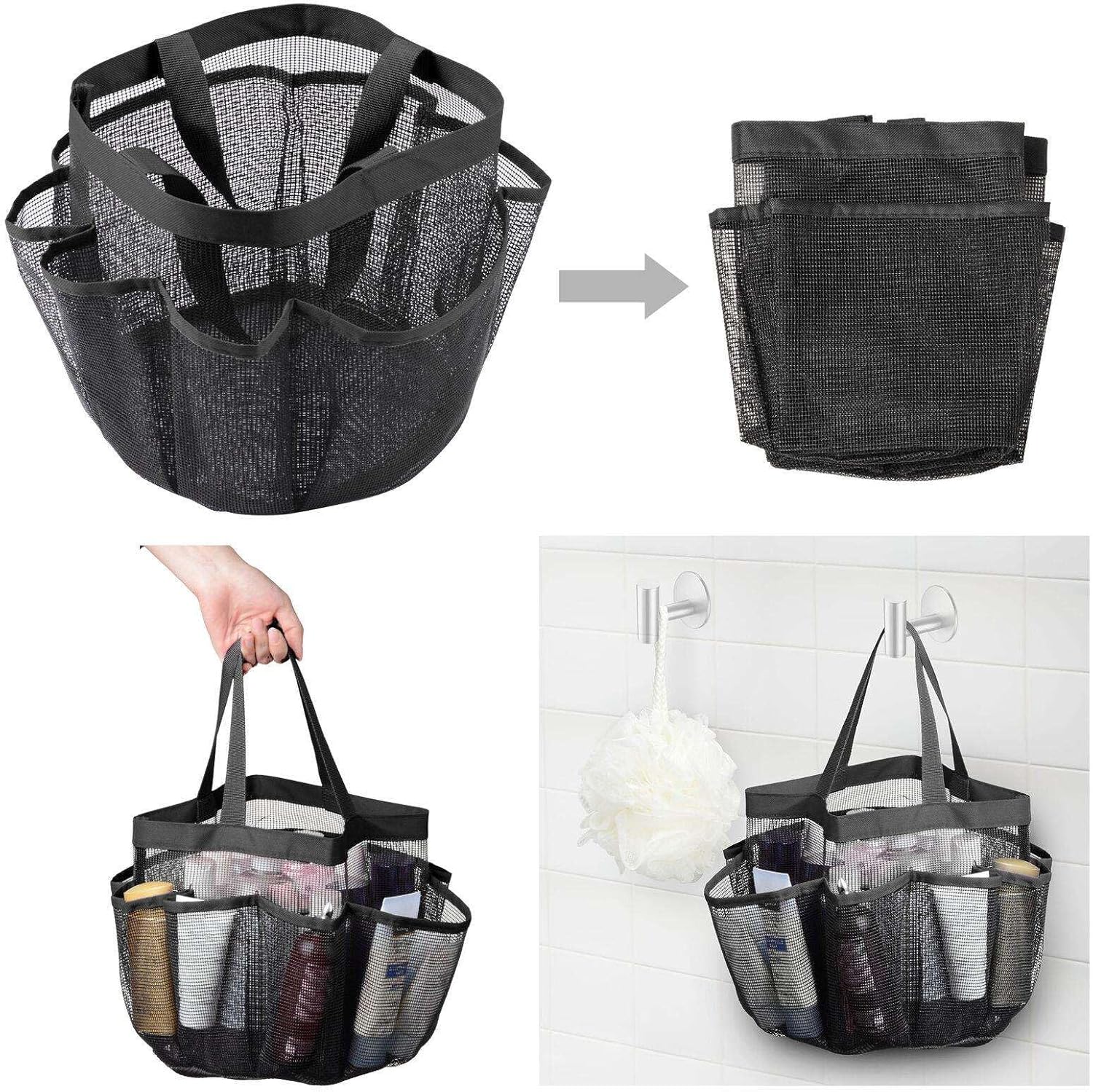 FINANCIALLY LIT LKOP Portable 2 Packs Shower Caddy
