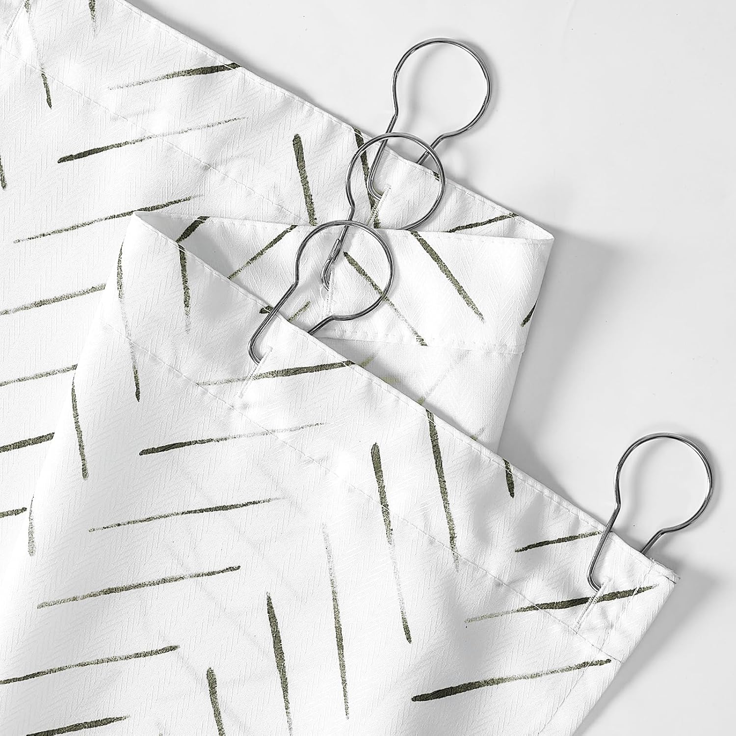Jinchan Small Stall Black and White Shower Curtain with 7 Hooks 1