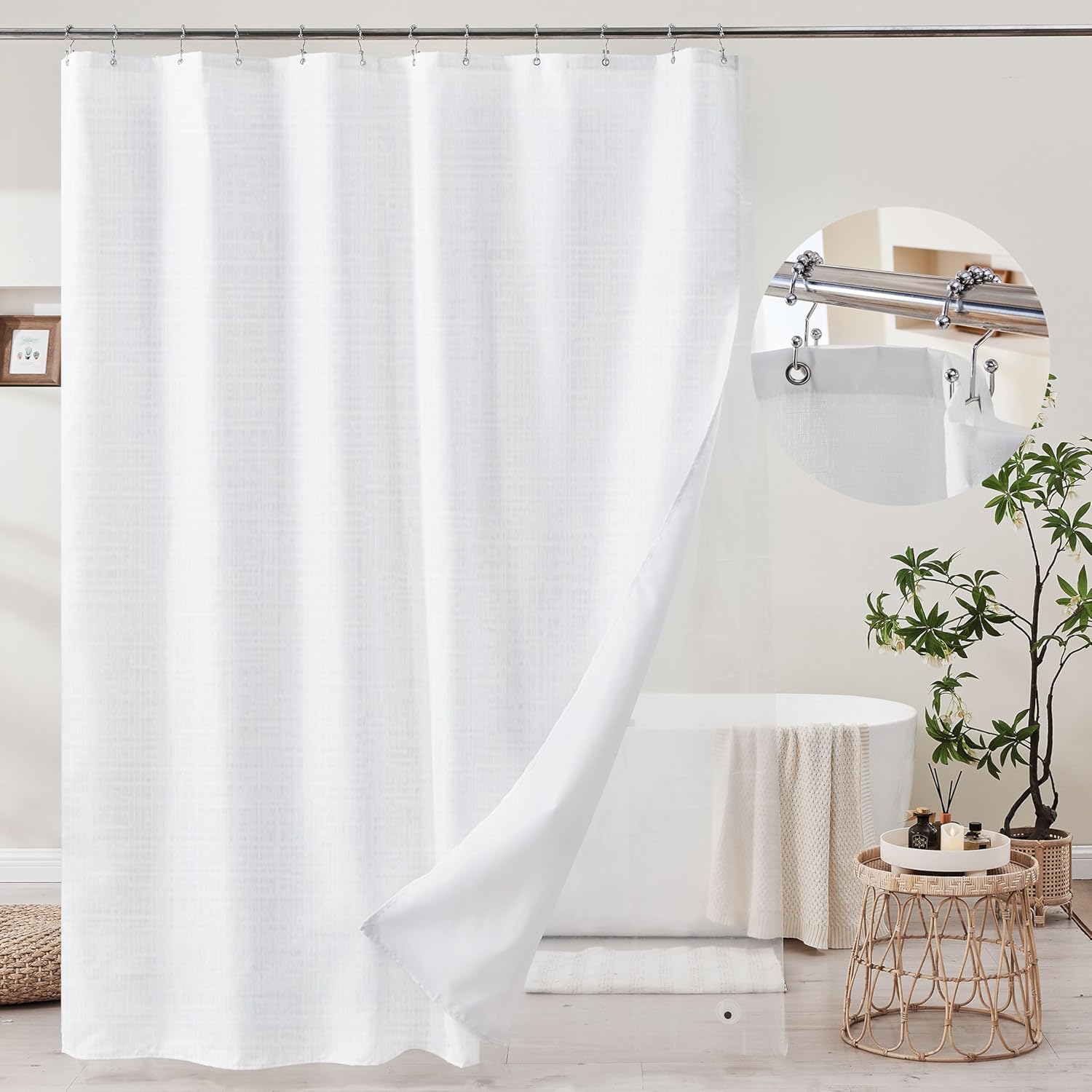 Lameirose 3 in 1 Shower Curtain Set