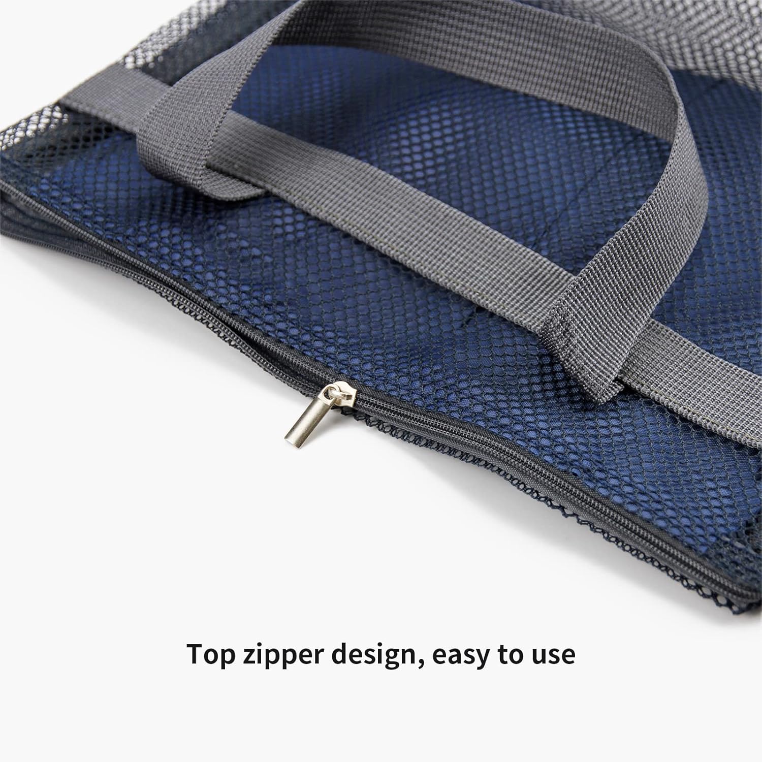 Mesh Shower Caddy Bag with Zipper for Travel and Gym