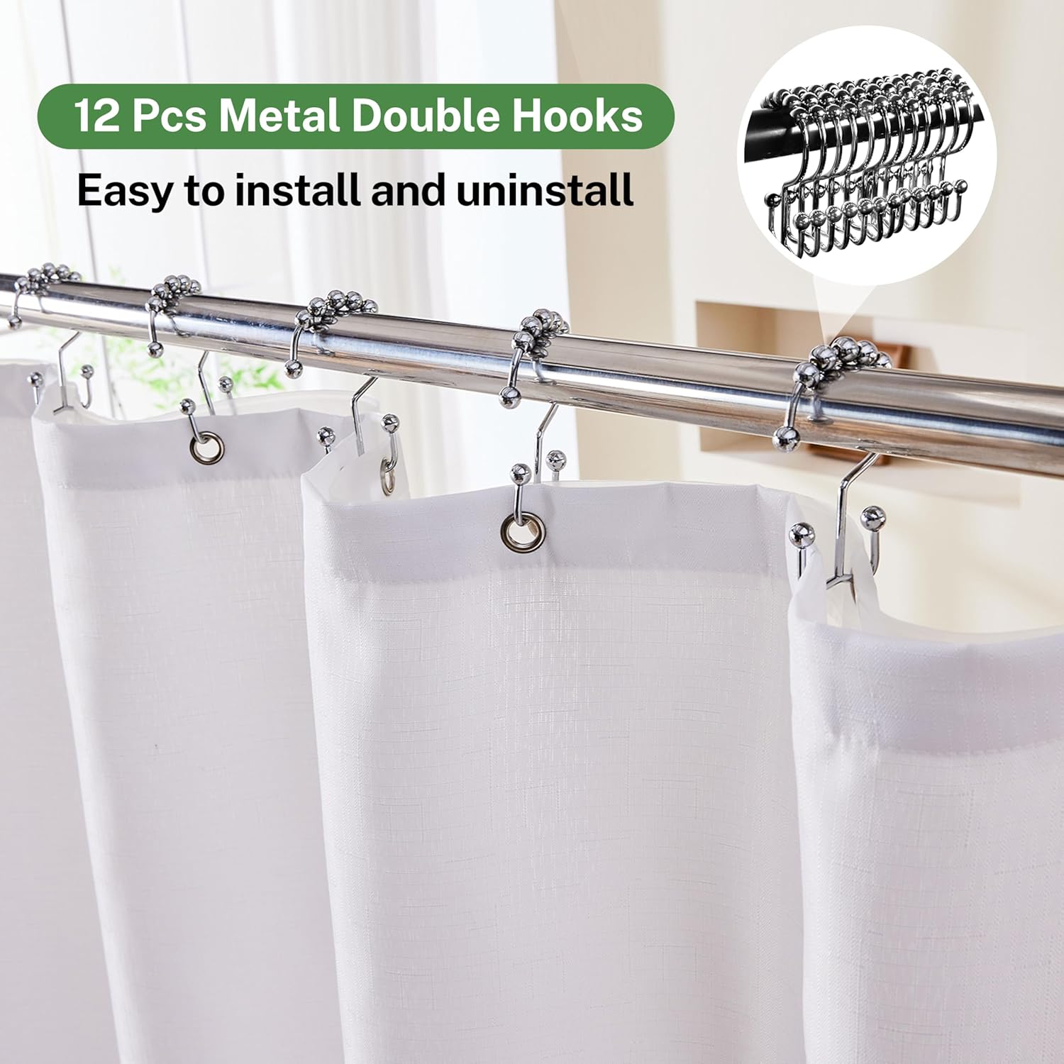 Lameirose 3 in 1 Shower Curtain Set