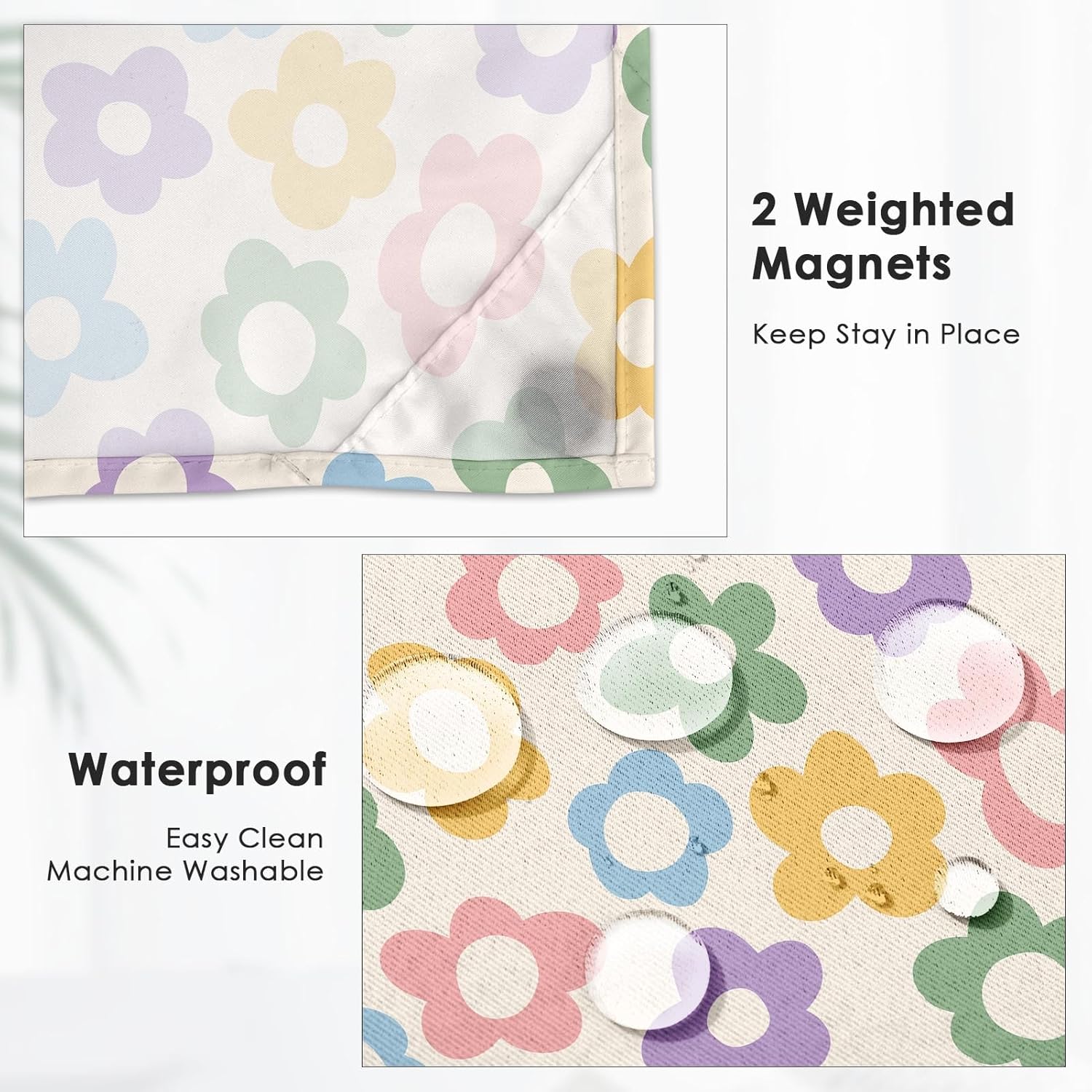 Culudea Vintage Flower Shower Curtain Set 1