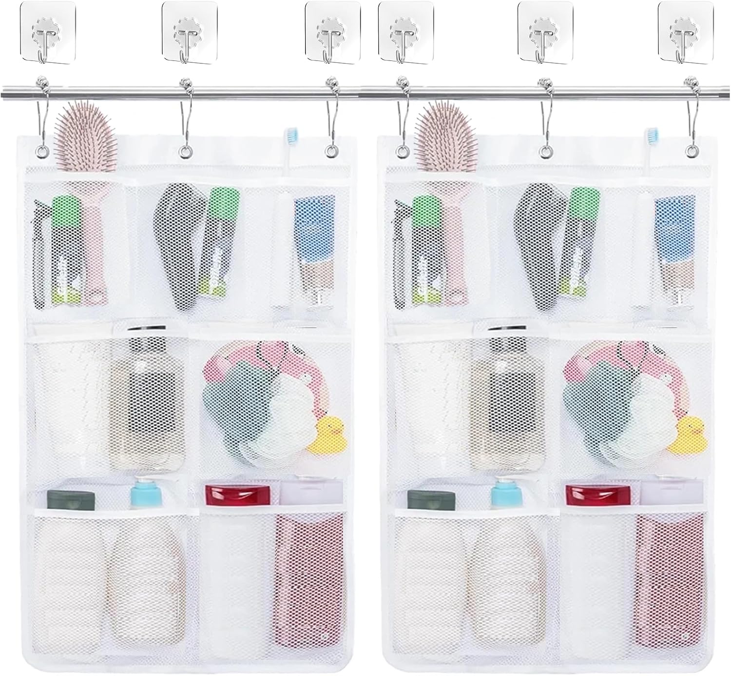 ULIFEBETTER 2 Pack Shower Caddy with 7 Pockets