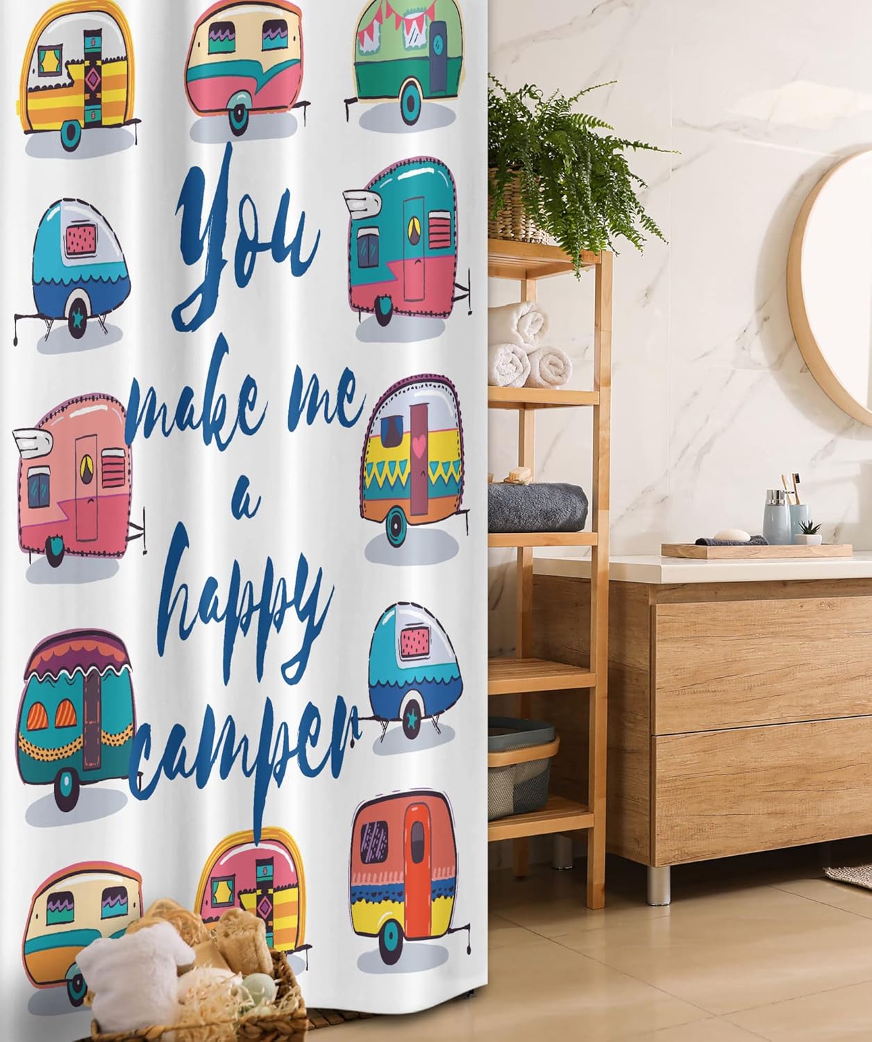 Ambesonne Camper Stall Shower Curtain Set