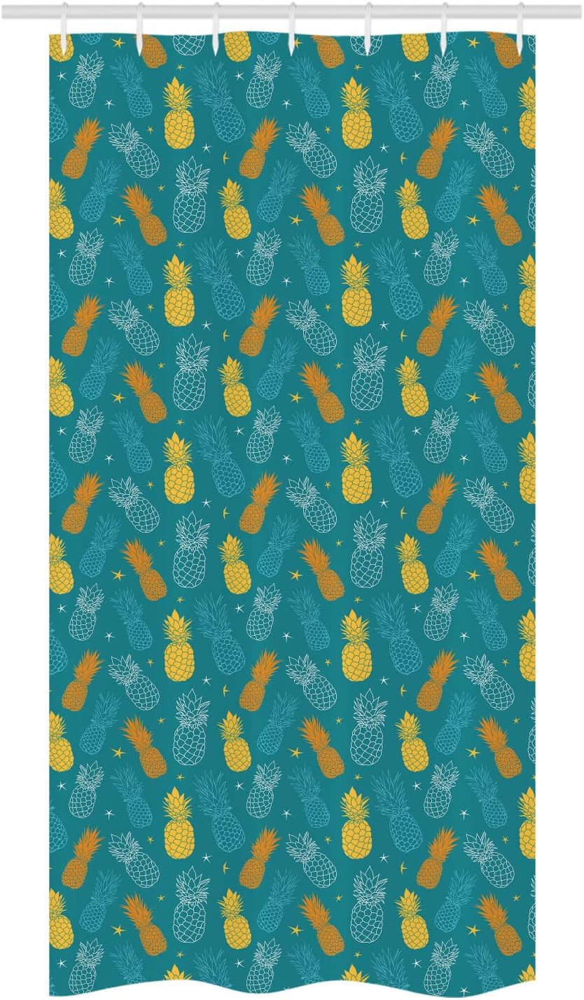Ambesonne Teal Green Stall Shower Curtain with Hooks