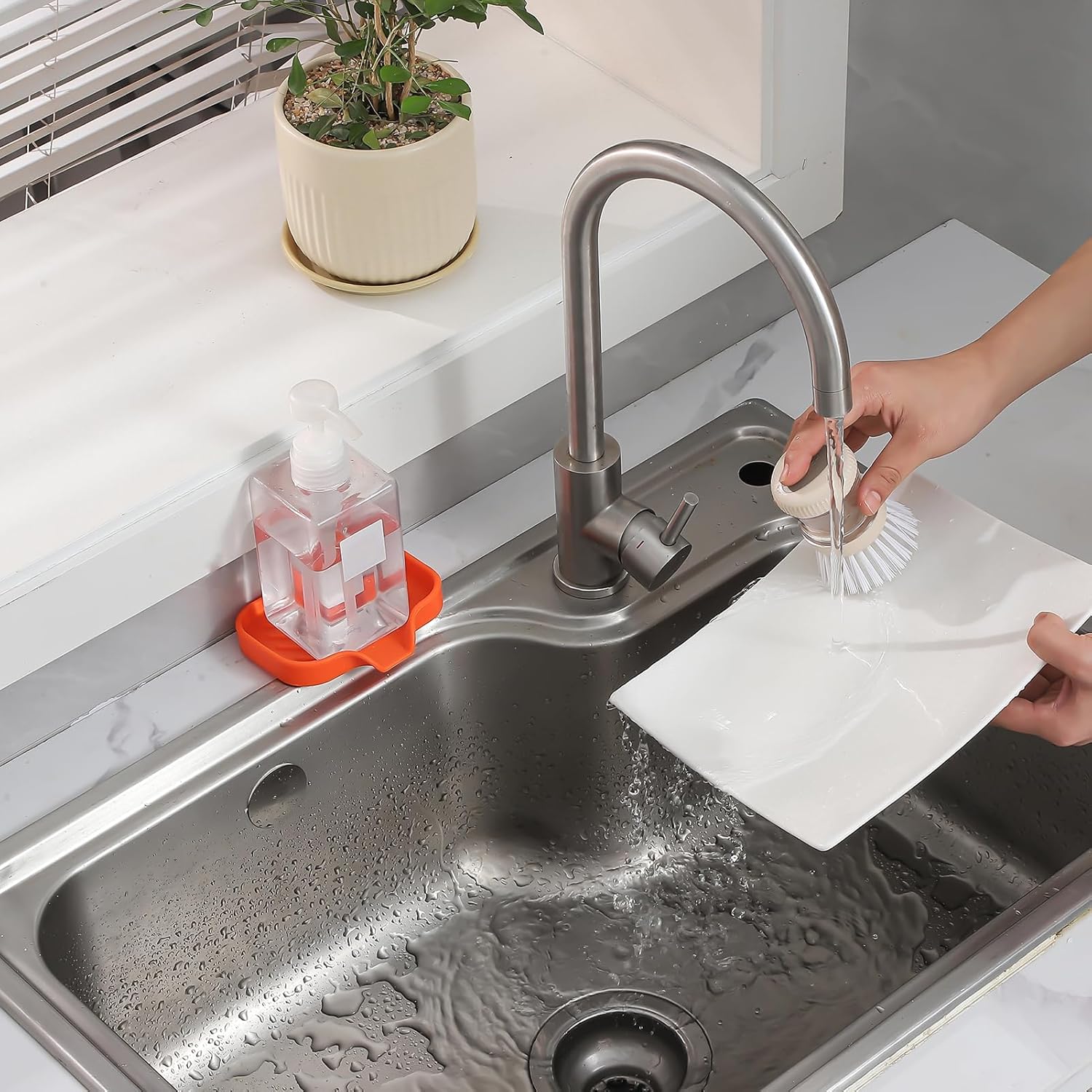 MicoYang Silicone Soap Dish with Drain Spout - 49x32 1