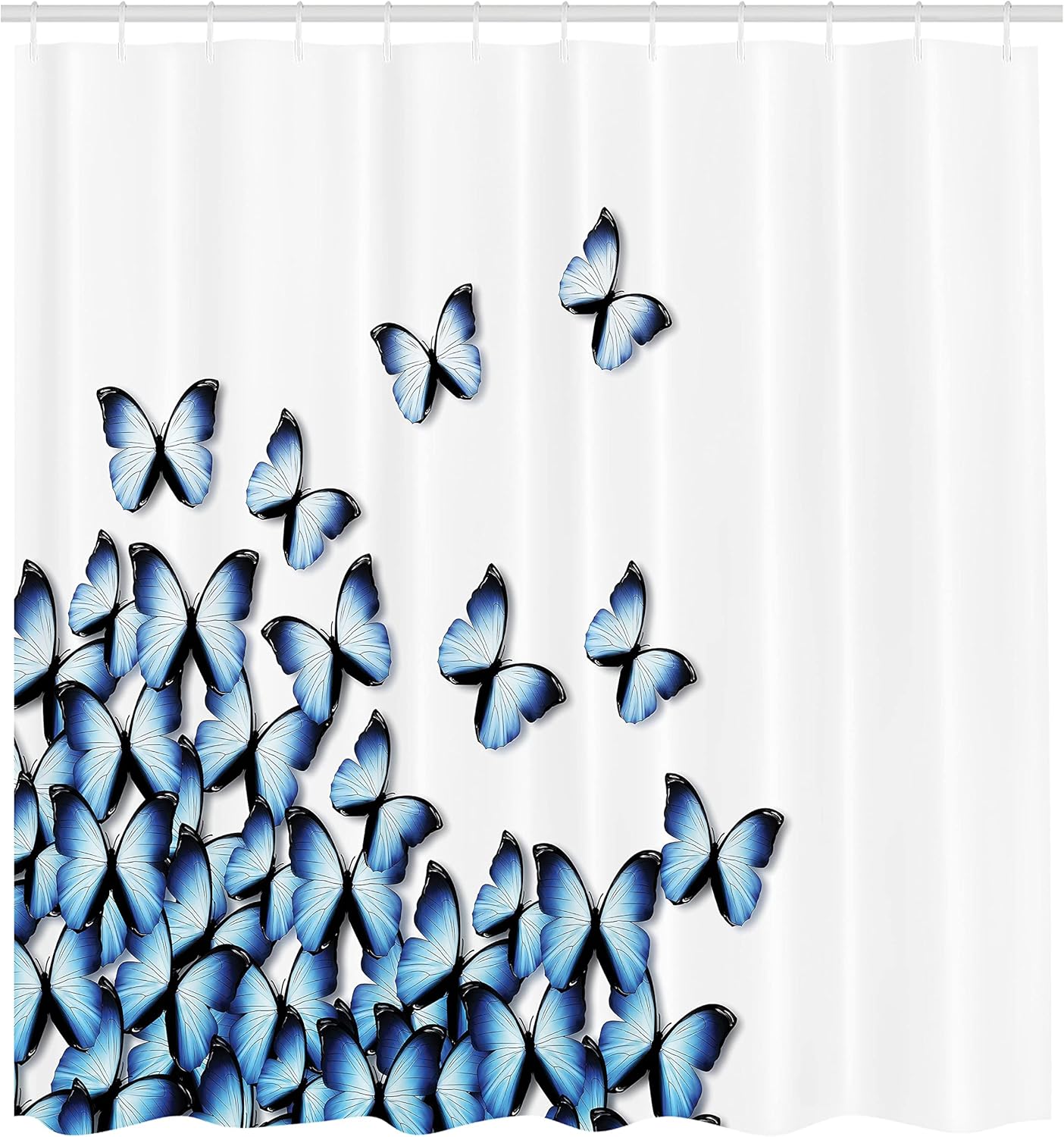 Ambesonne Butterflies Shower Curtain Set with Hooks 1