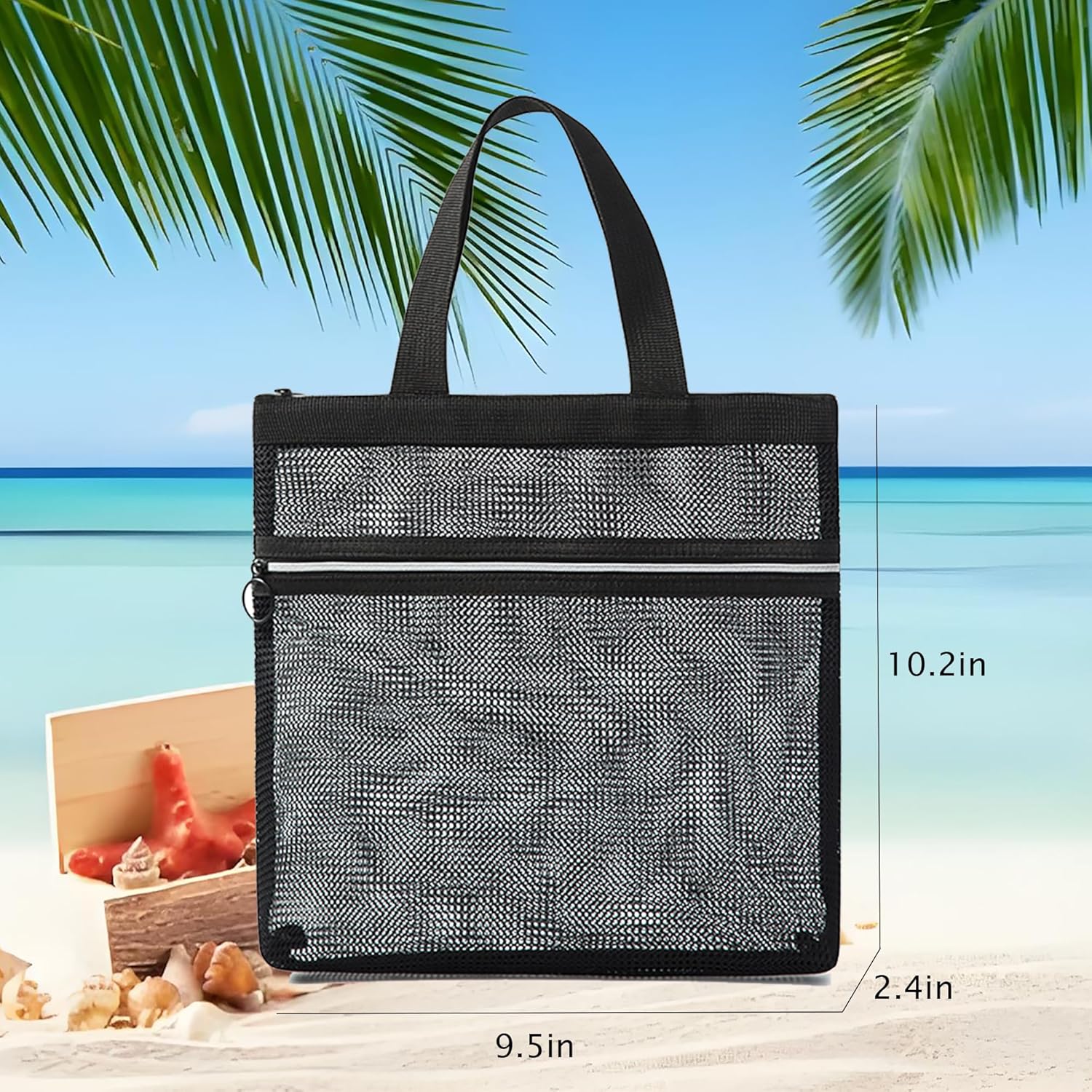 YUENCHING Mesh Shower Caddy Bag - Black