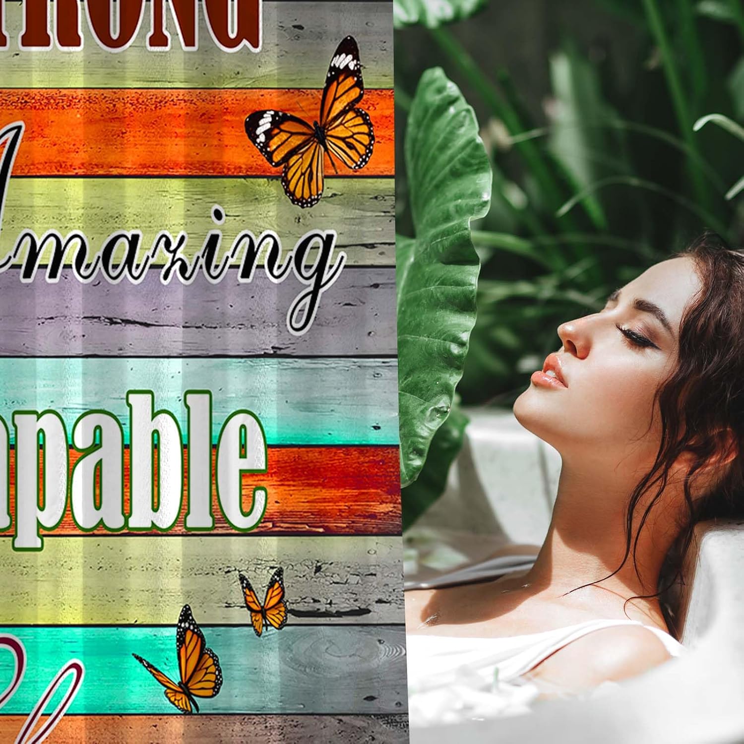 Yieldeer Inspirational Sunflower Shower Curtain